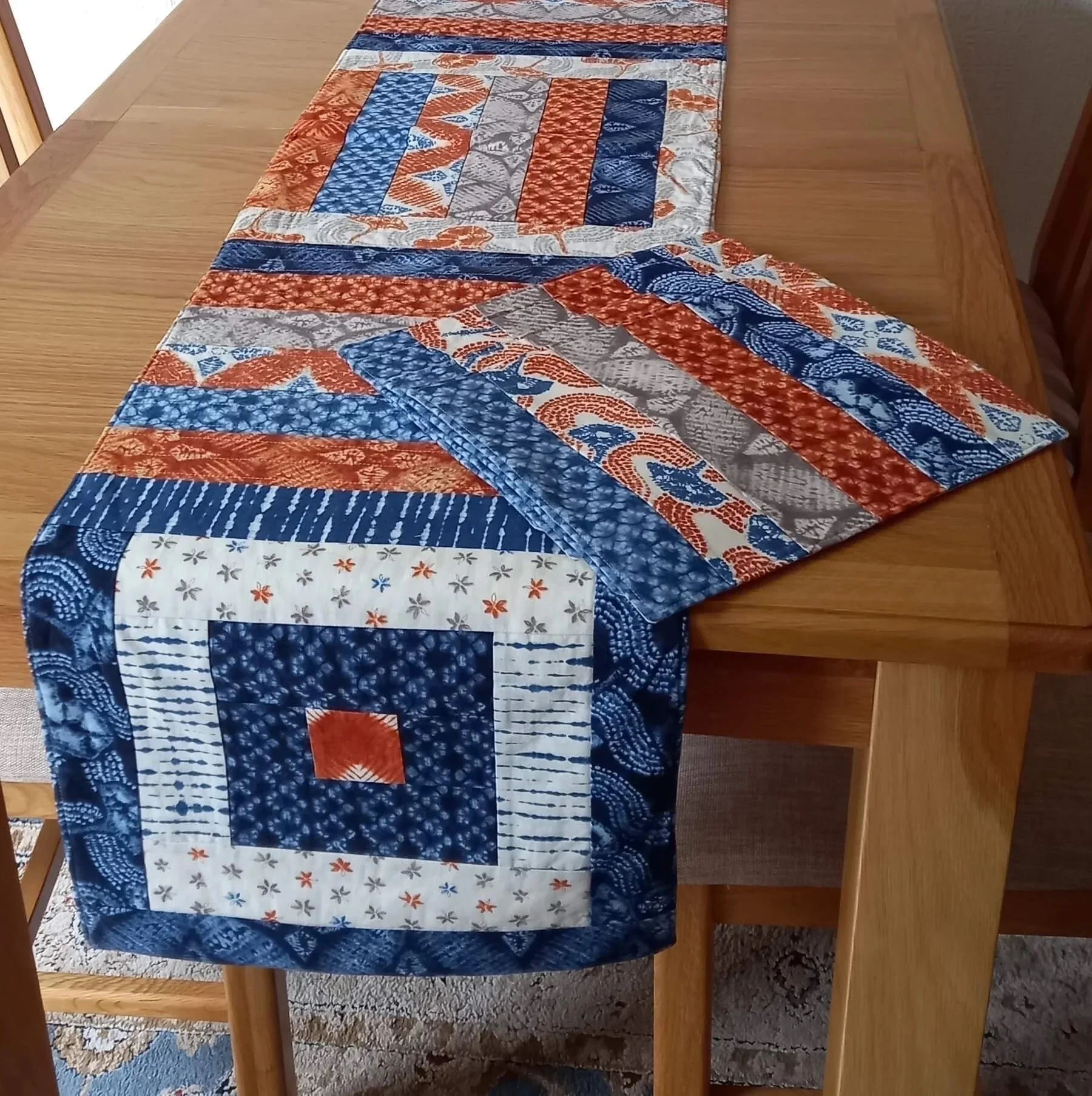 Blue Patchwork Runner and Placemats.jpg