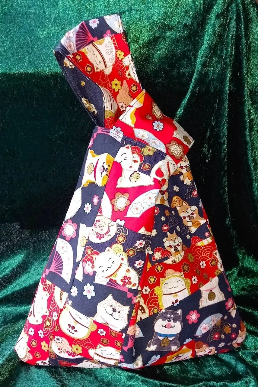 Side A Lucky Cats Japanese Knot Bag.jpeg