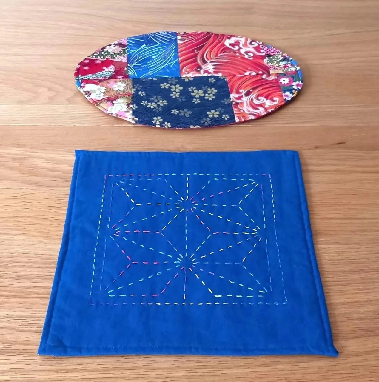 Sashiko blue and red placemats 2.jpeg
