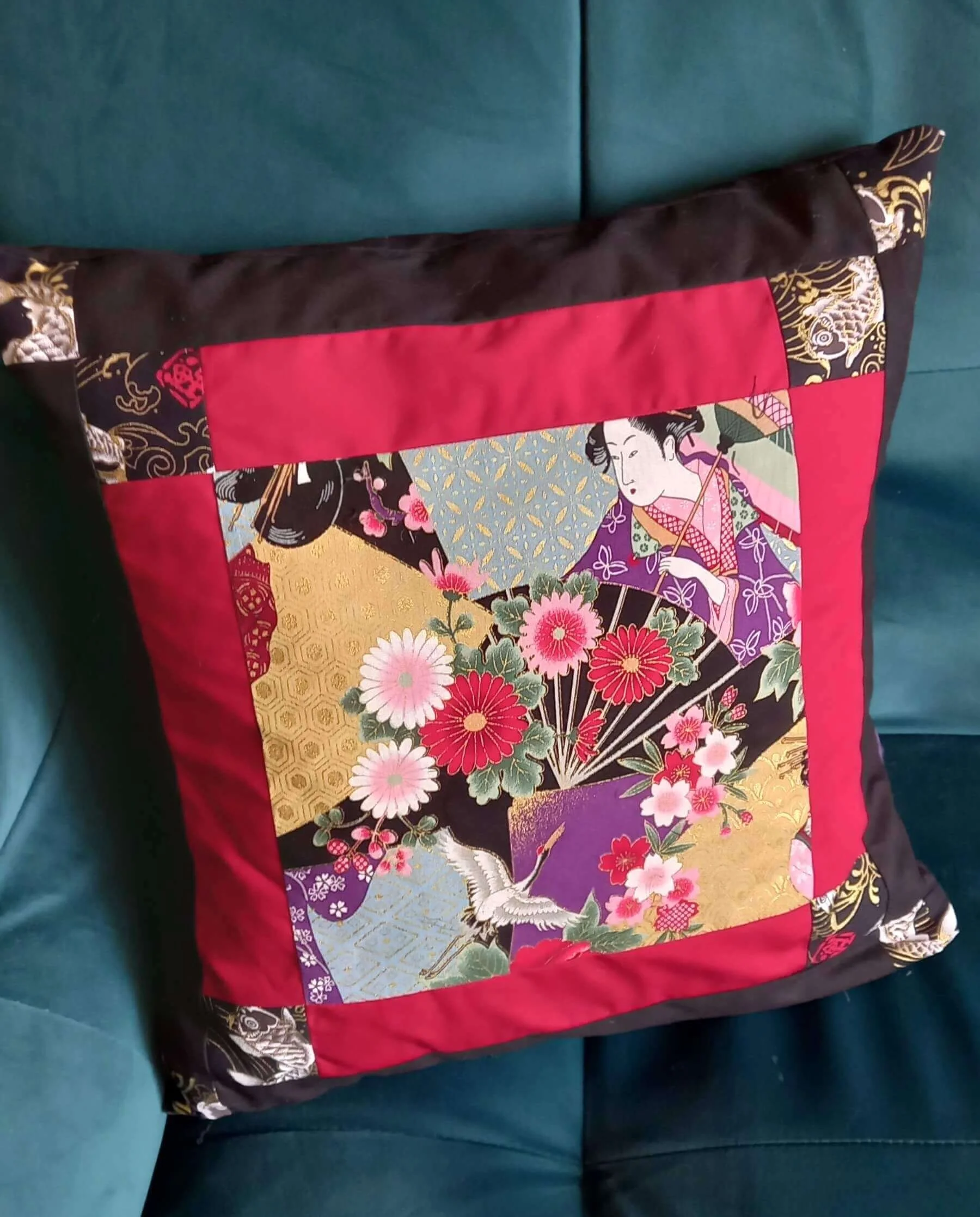 Japanese Lady Cushion Cover