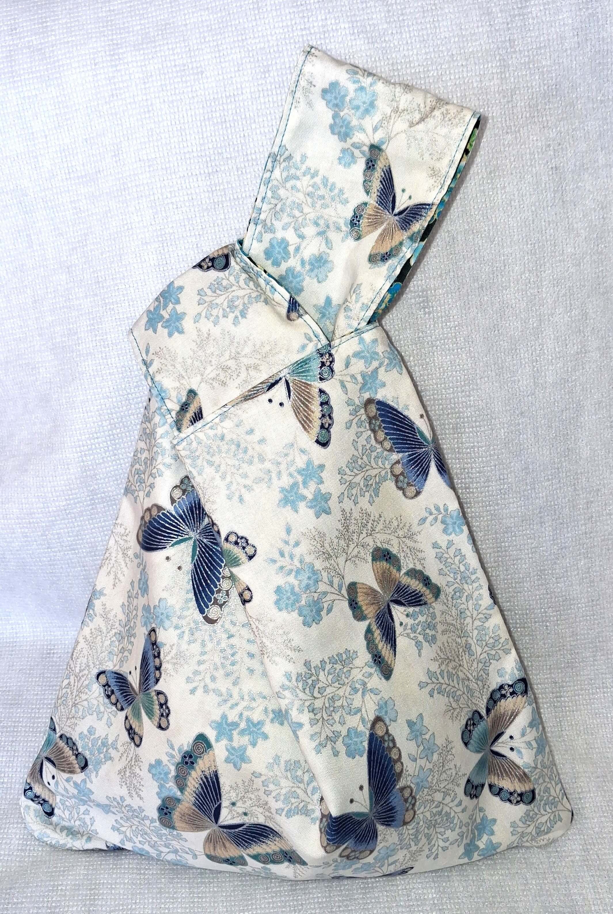 KB204 Knot Bag Blue Butterflies Aqua Floral 1.jpg