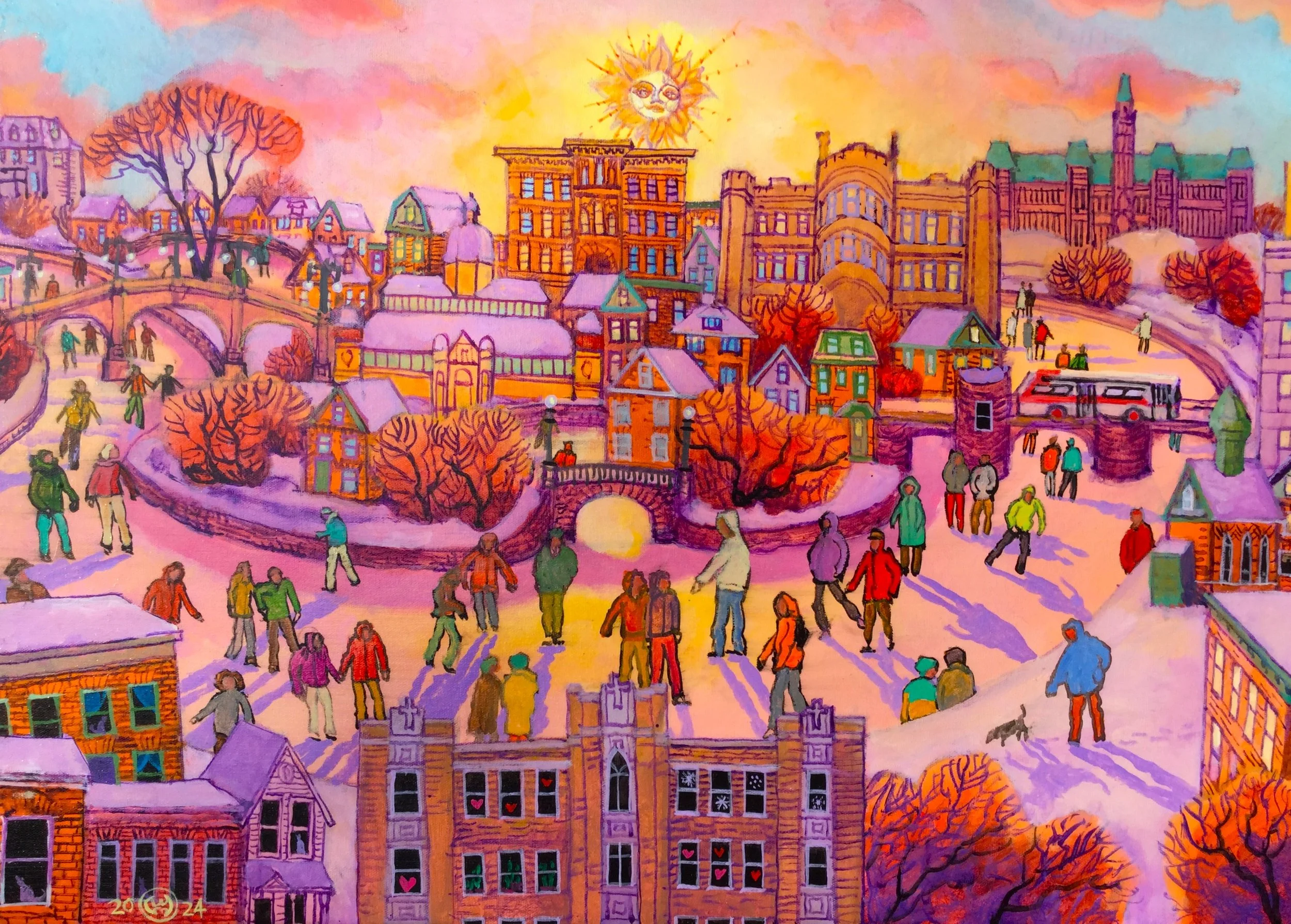 #555 Sunset Parade 20x28 Bhat Boy 2024.JPG  $2500