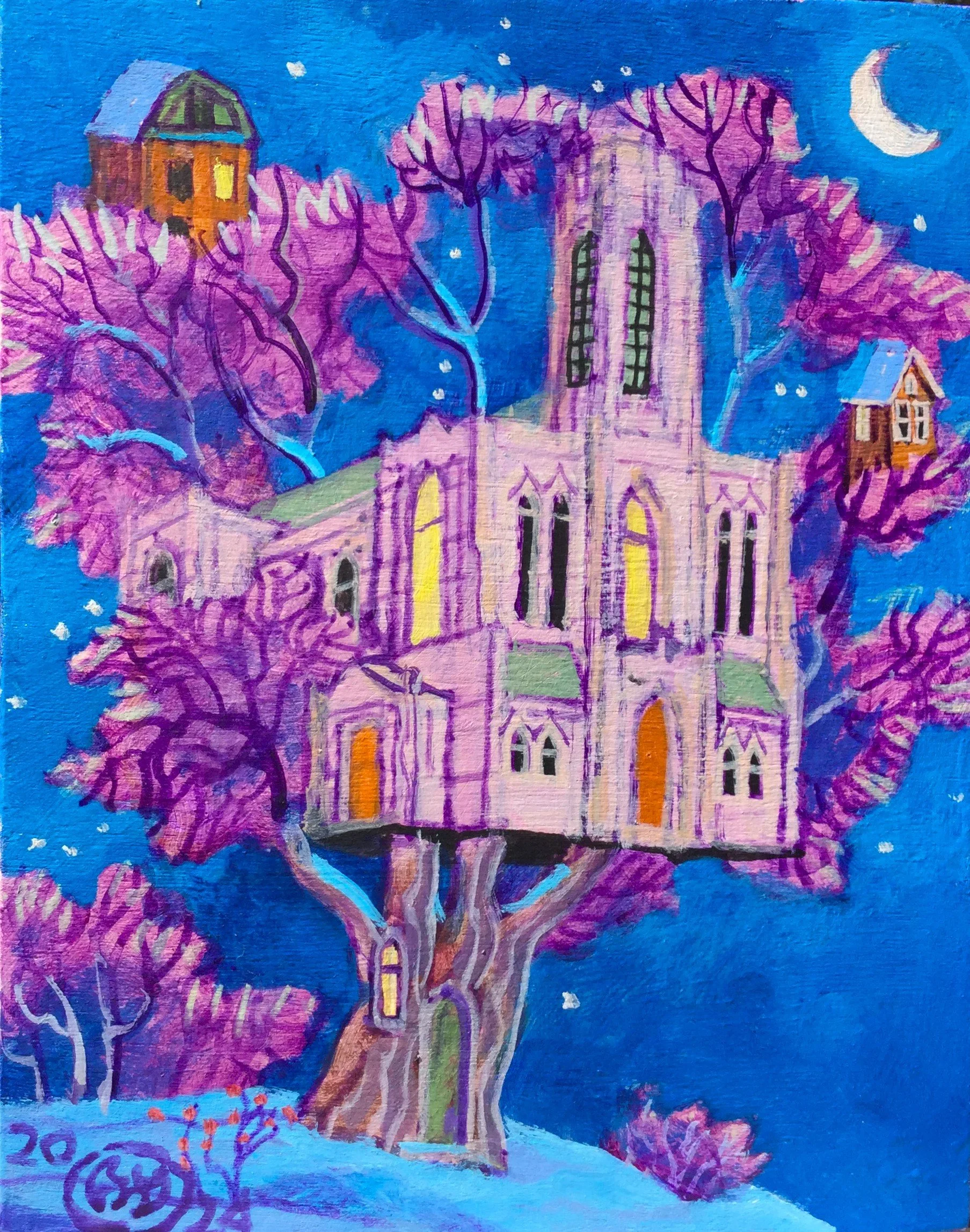 #578 Winter's Moonlight Bhat Boy 2024 7x9.JPG $280