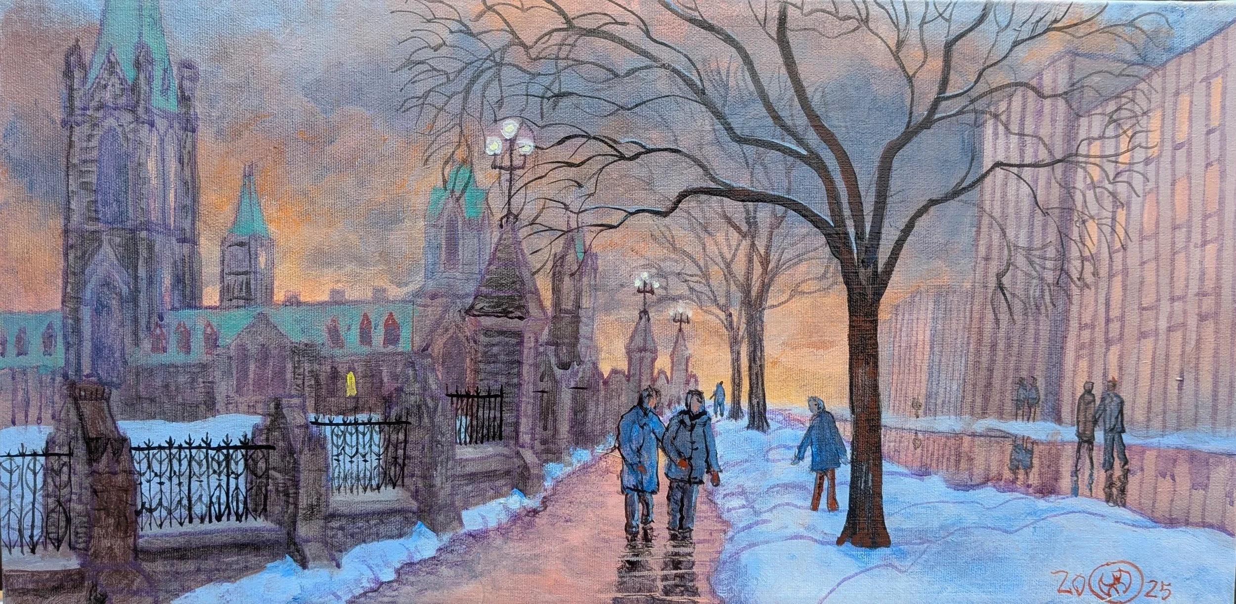 #616 National Boulevard of Slush 12x24 Bhat Boy 2025.jpg   $700