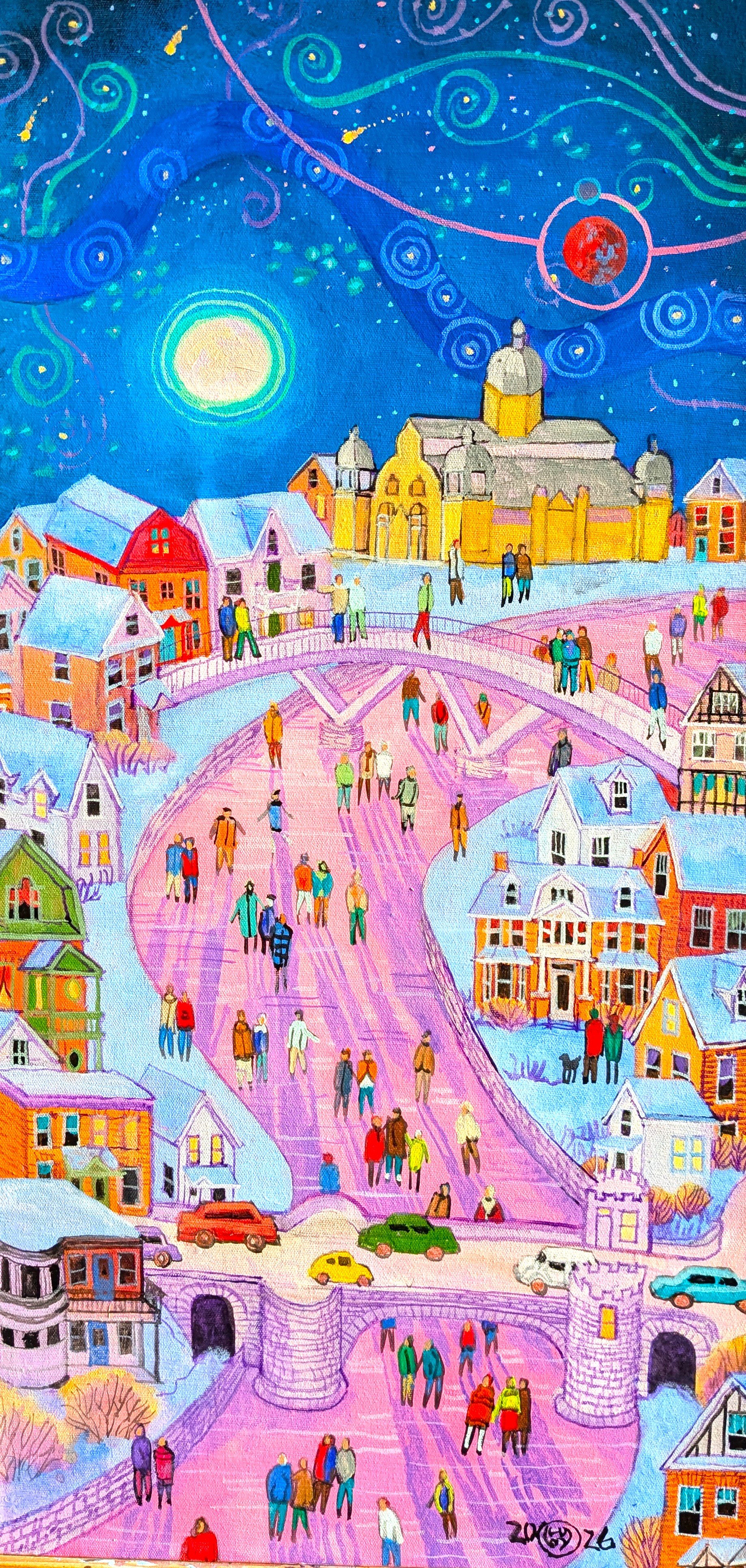 #624 Moon over Rideau BhatBoy 15x30 2026.jpg   $1600
