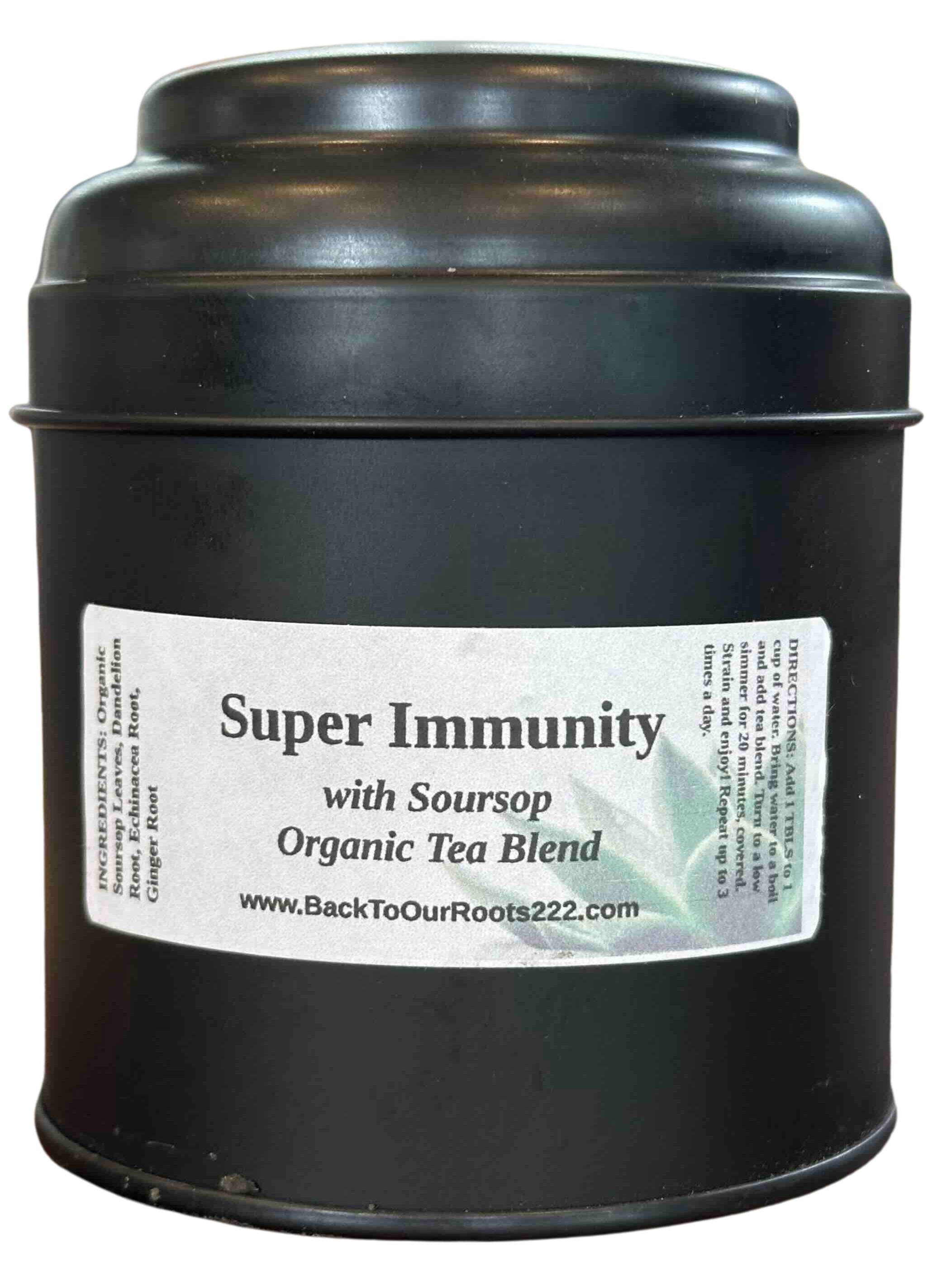 Back to Our Roots Super Immunity Organic Tea Blend with Soursop Canister