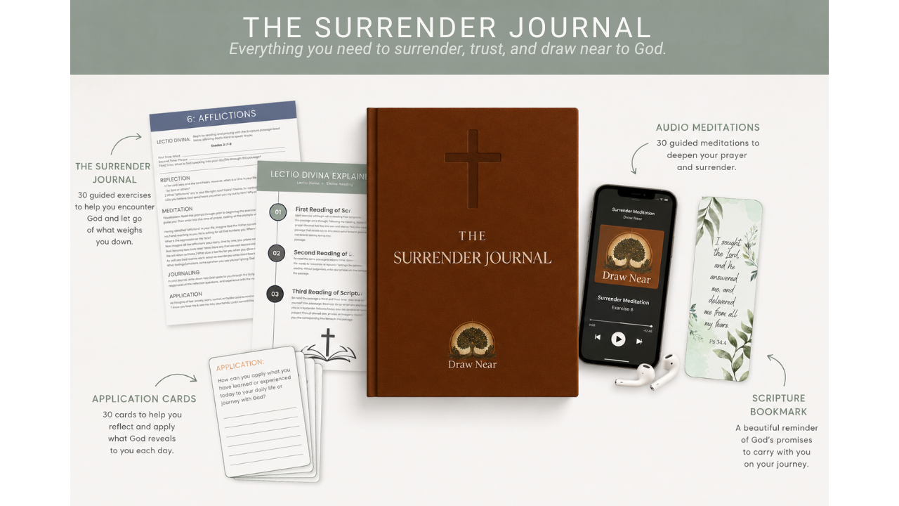 $24
Thirty guided Scripture-based exercises that invite you into deeper trust through prayer, reflection questions, meditation, and practical application. CLICK FOR DETAILS