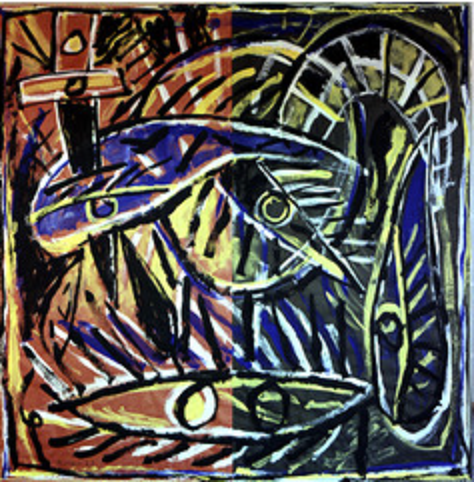 Self Portrait (red and black)-1987