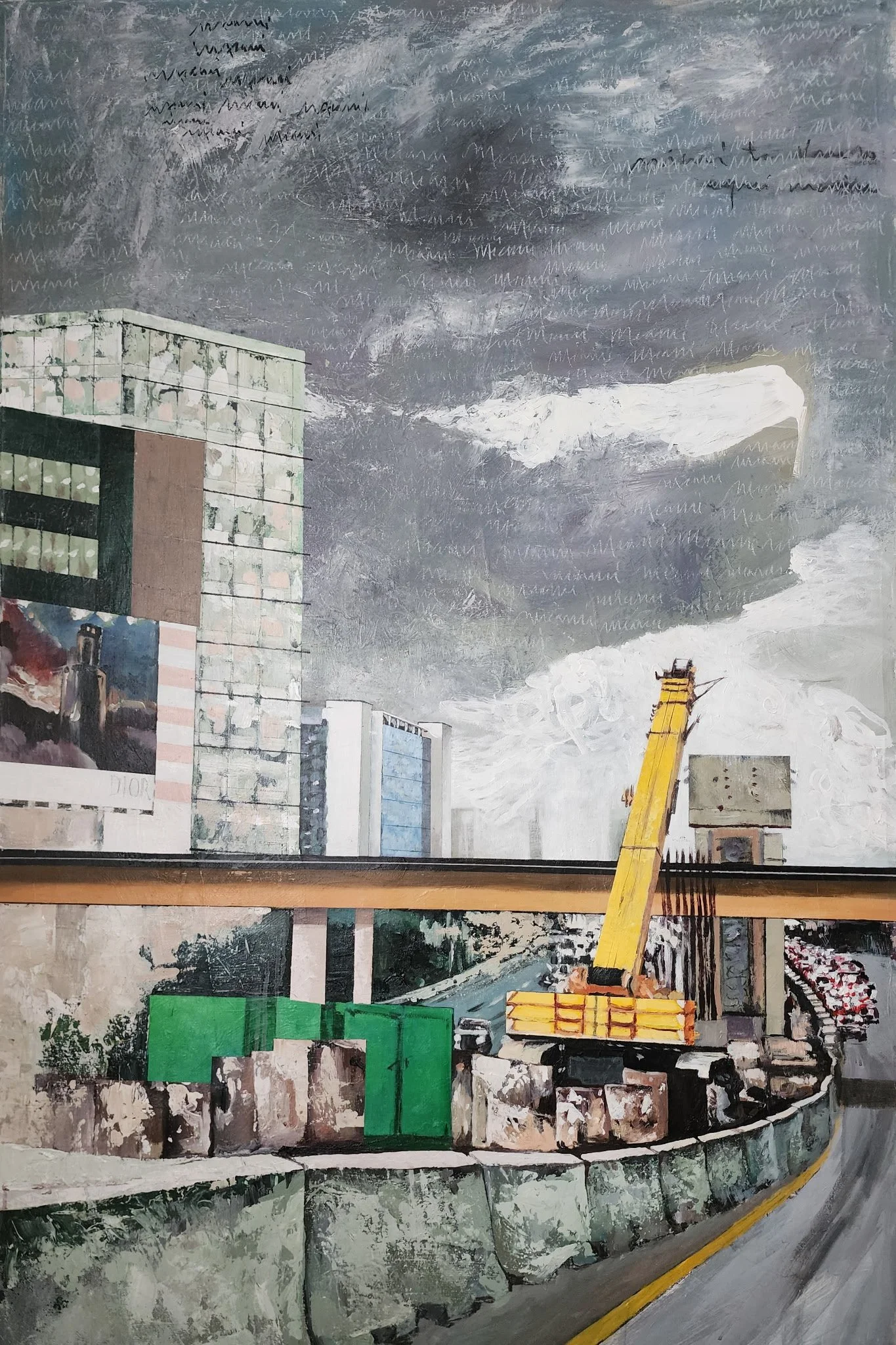 Fantasma en la Ciudad. 57x37 pulgadas