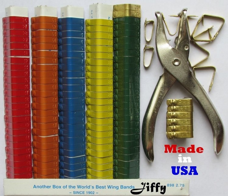 Wing Bands | Customized Jiffy Wing Bands | Identification Wing ID Tags ...