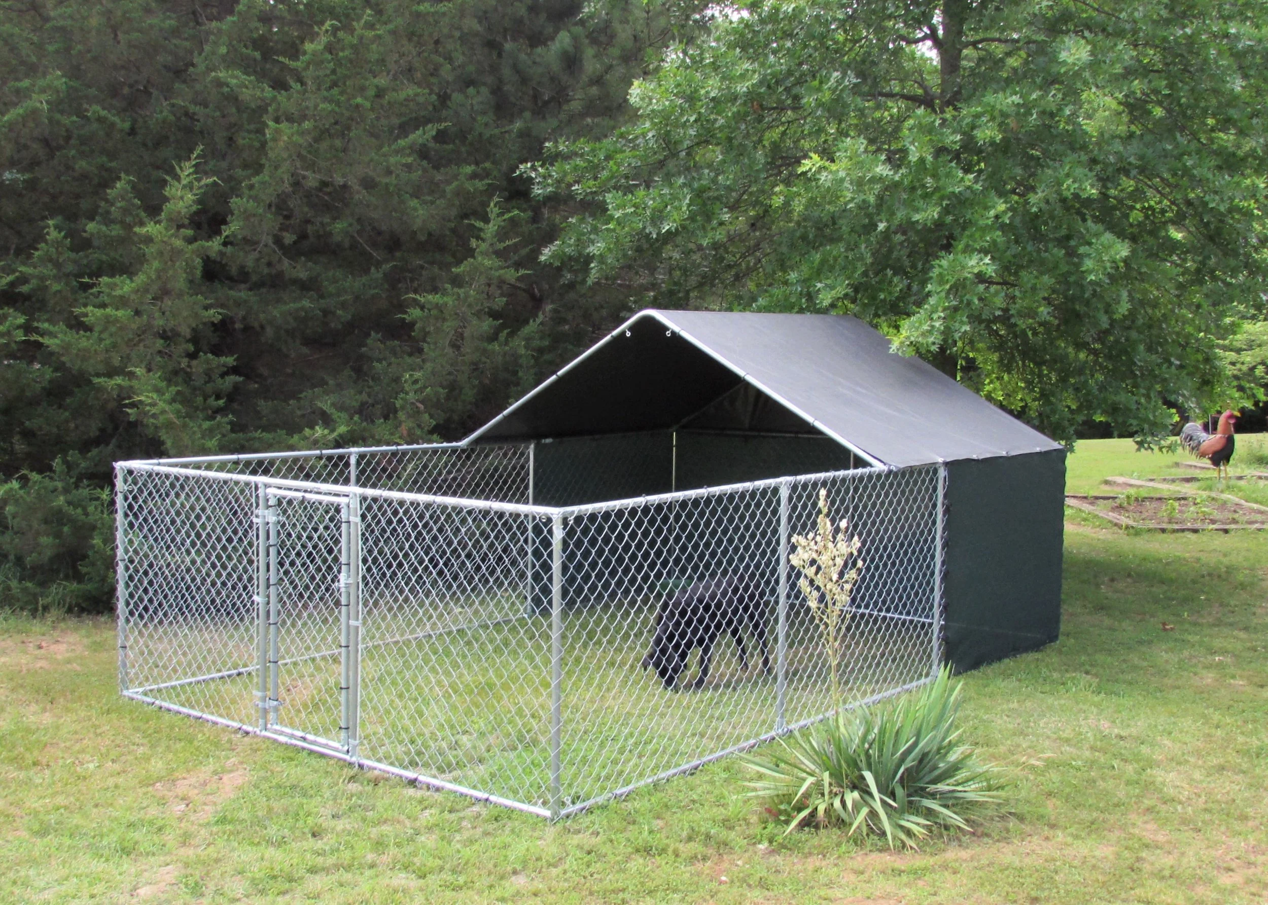 thumbnail image 2 of Giantex 7.5ft X 7.5ft Dog Kennel Cover - Water-resistant Pet Run Shade For Backyard Playpen 2 of 13
