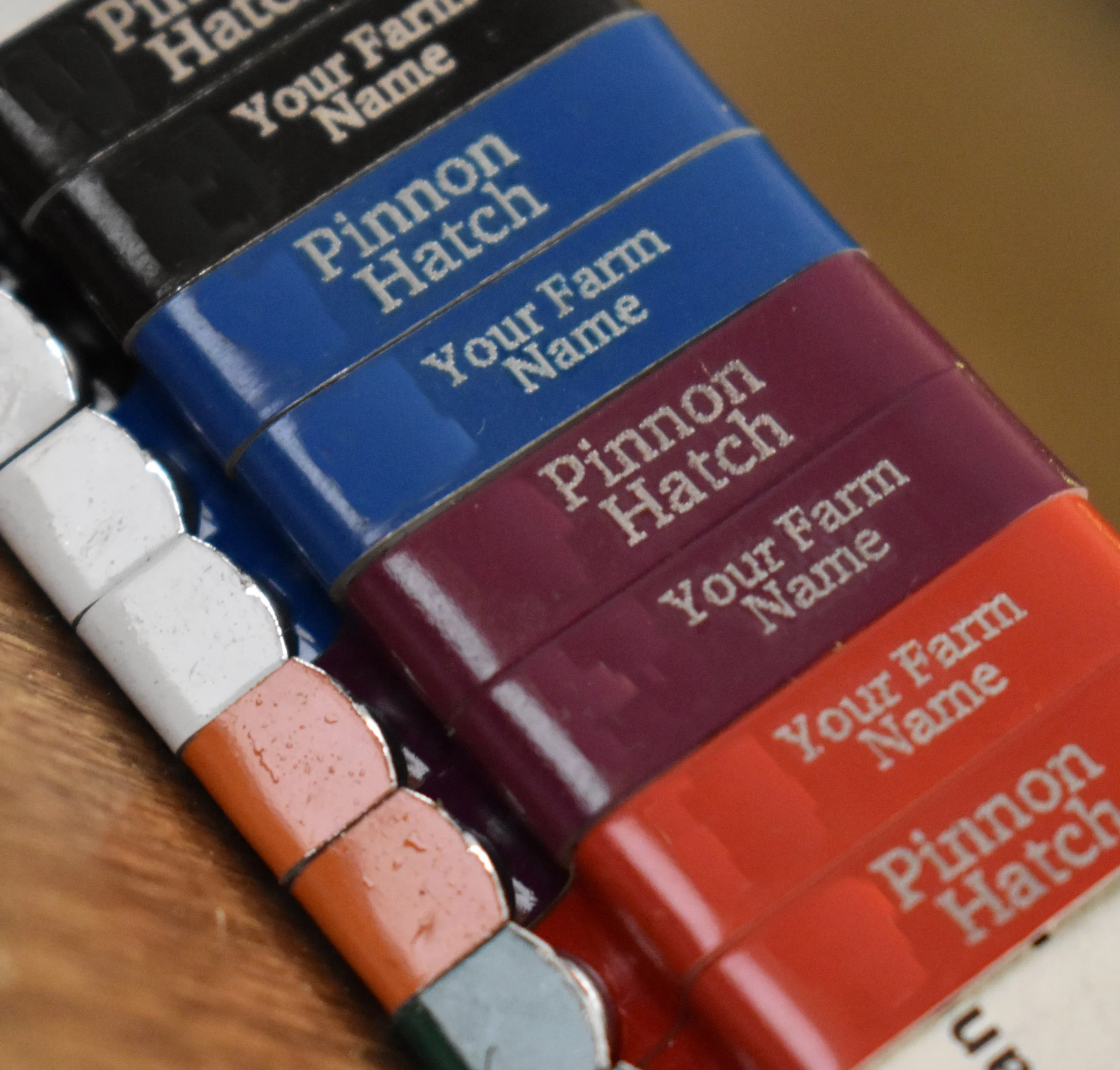 Custom Laser Engraved Zip Wing Bands ID Tags w/ Text Only