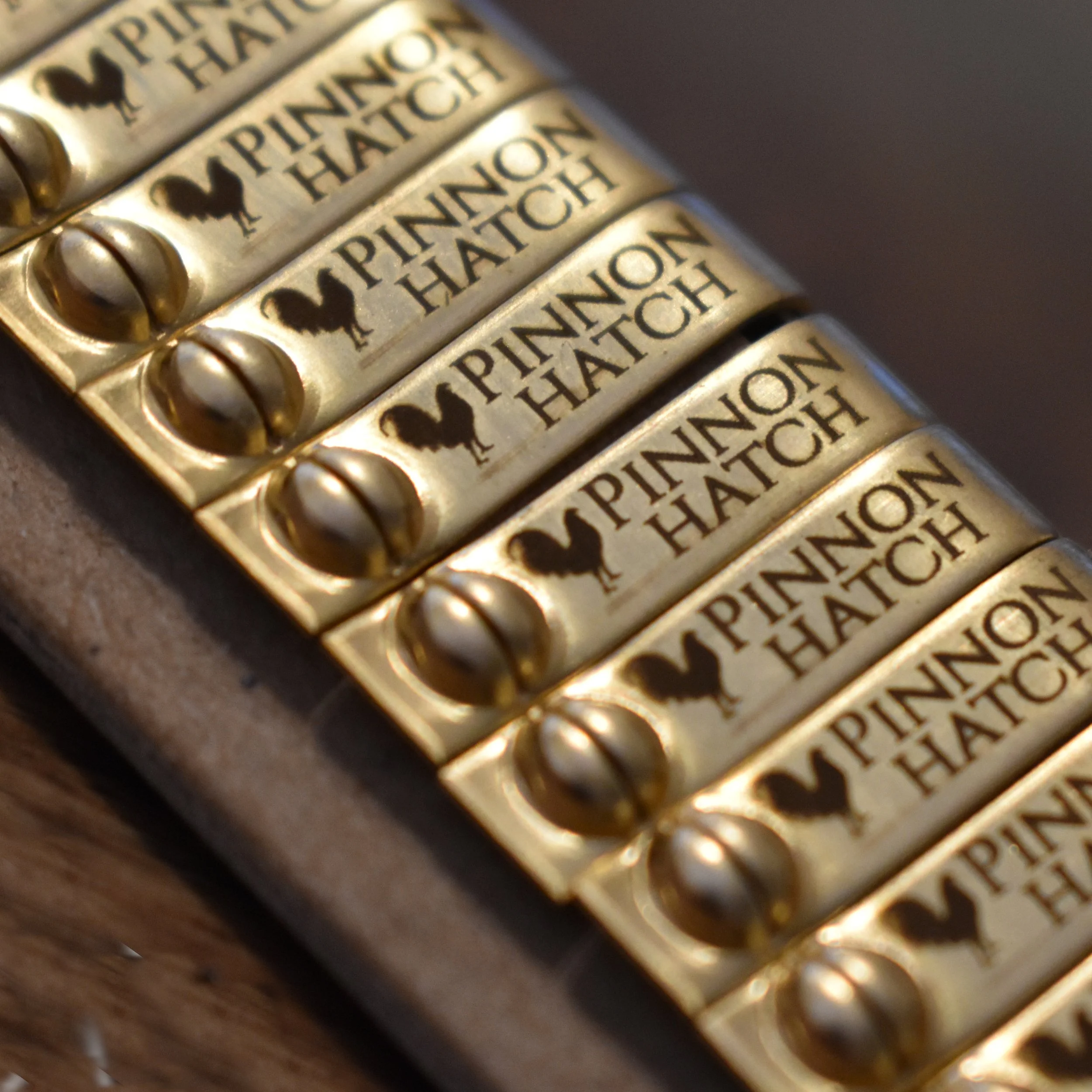 Custom Laser Engraved Brass Jiffy Wing Bands ID Tags w/ Text Only