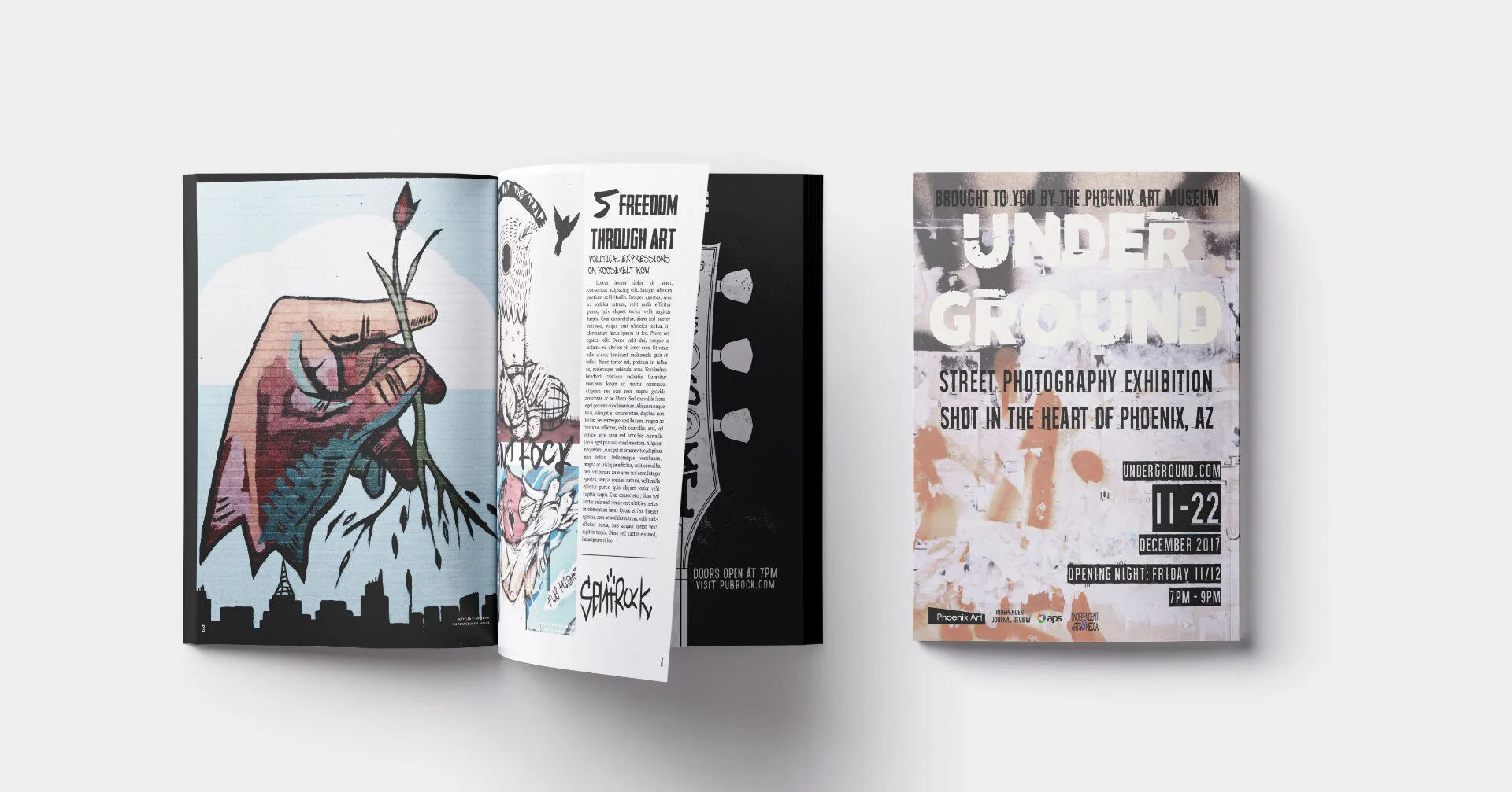 Inside spread and back cover