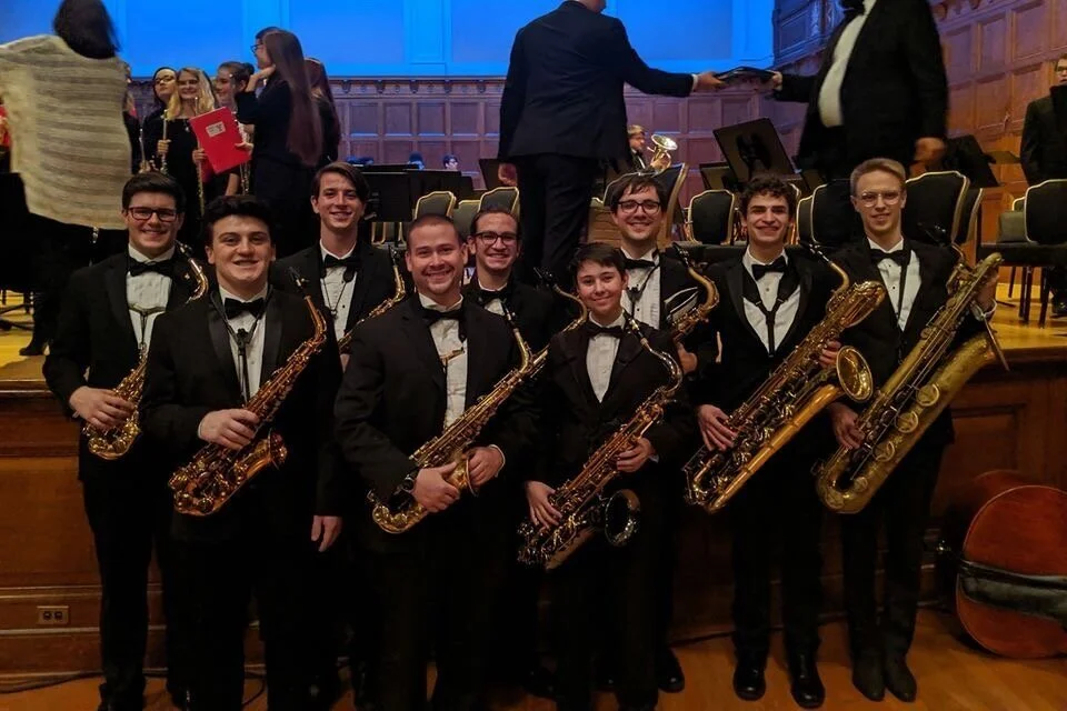 An outreach performance with local band students in the Youngstown Ohio area.