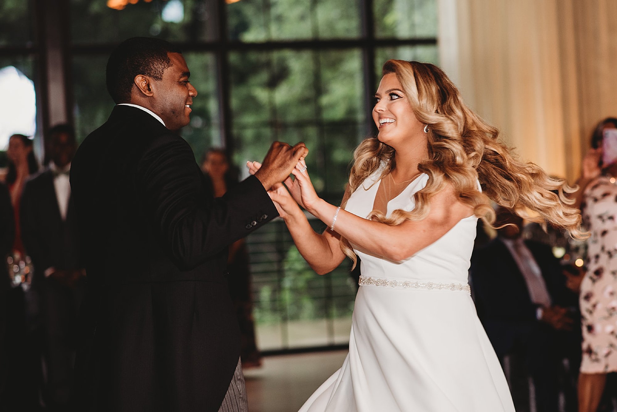 bride and groom's first dance at Beacon NY wedding reception