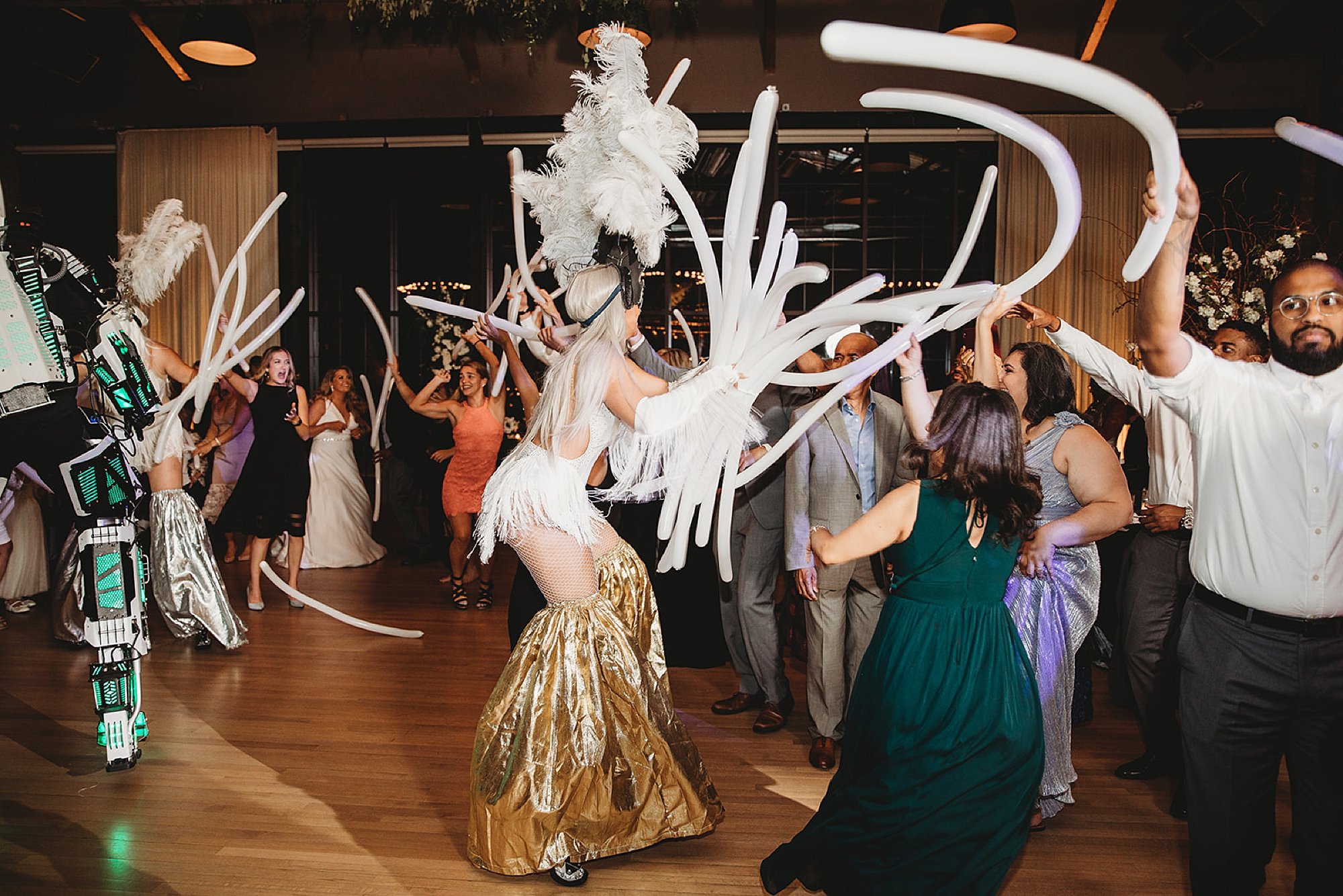 Hora Loco dances during Beacon NY wedding reception