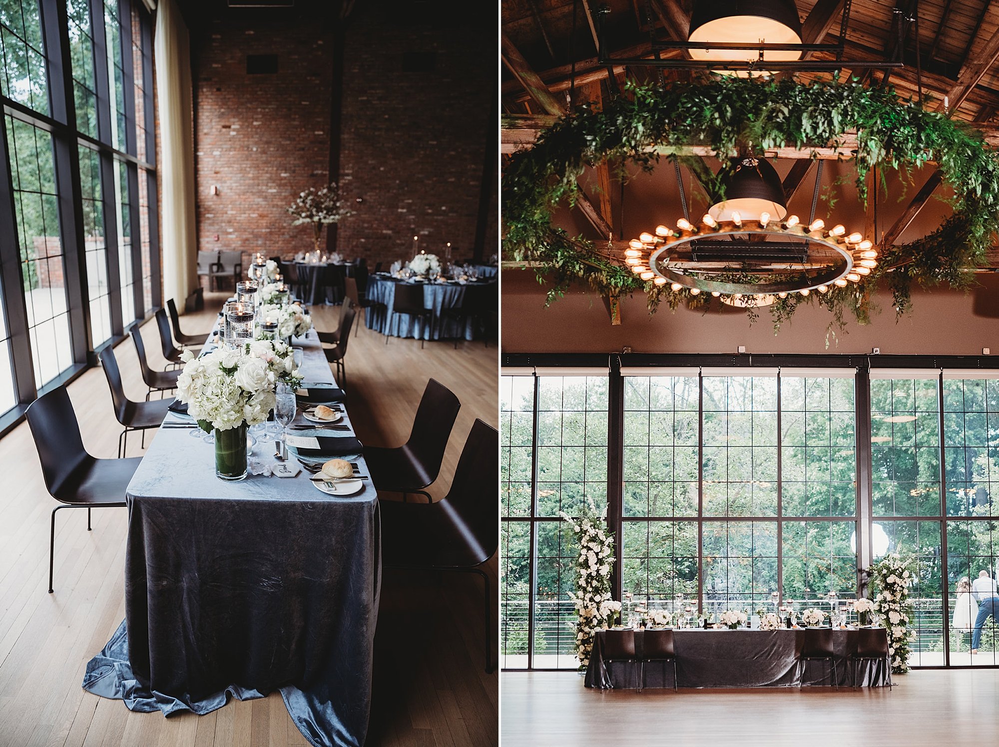 chic and glamorous wedding reception at the Roadhouse