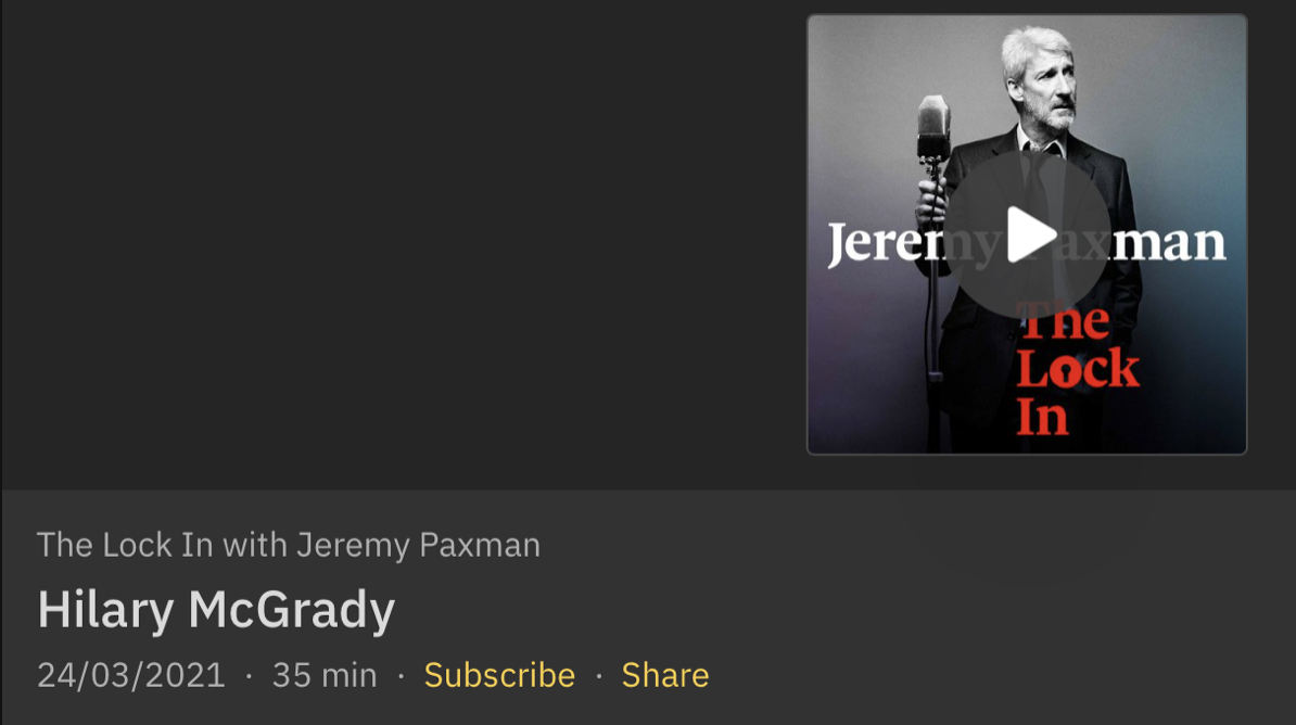 Hilary McGrady interviewed by Jeremy Paxman
