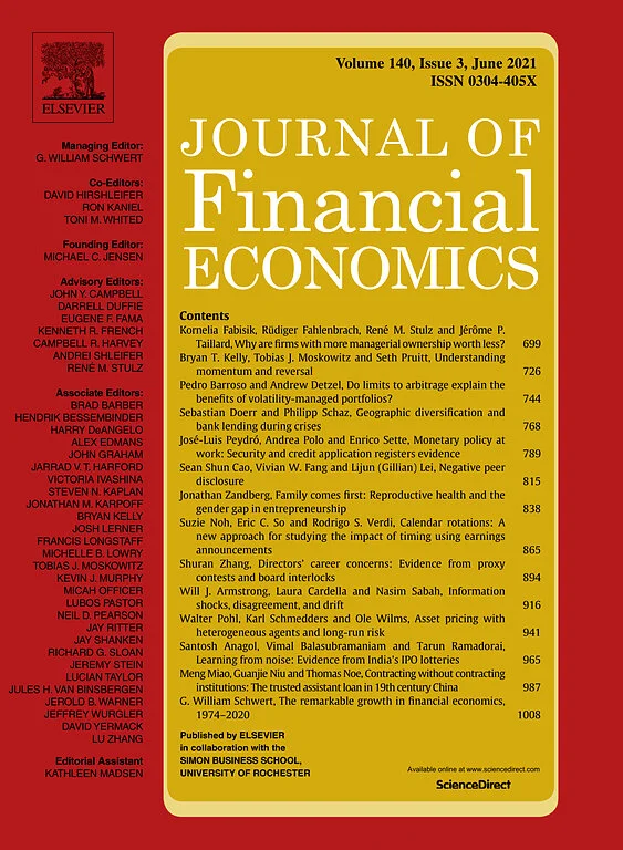 Jensen Prize Journal Of Financial Economics