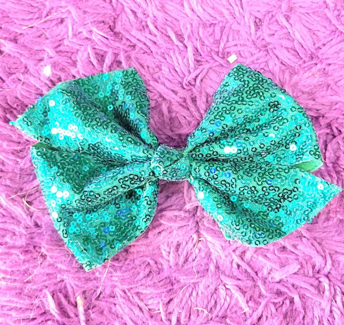 sequin bow - green.jpeg