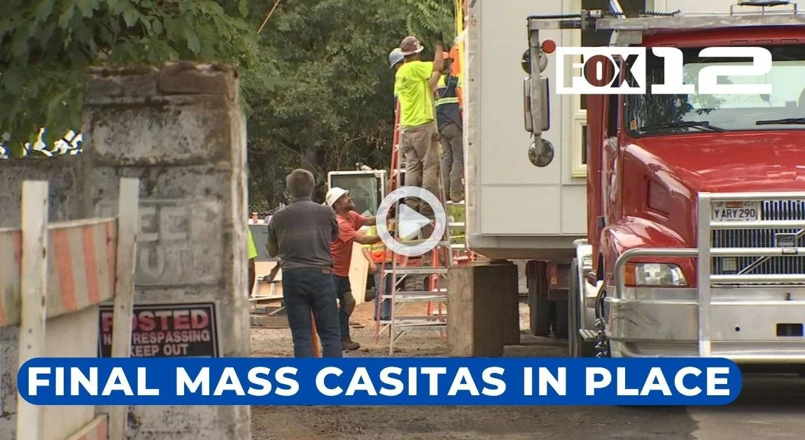 FOX 12 | Final Mass Casitas put into place in SE Portland
