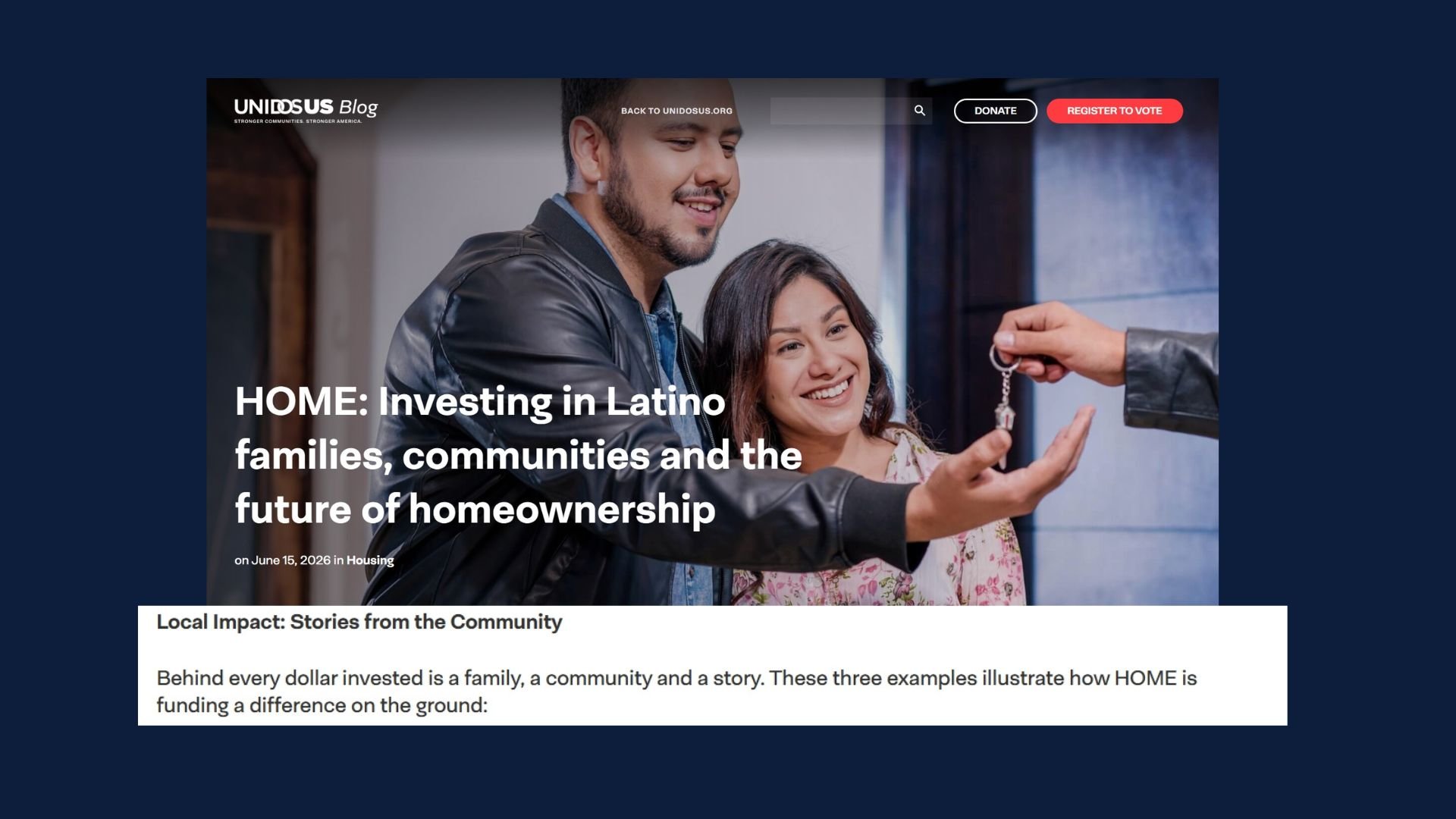 HOME: Investing in Latino families, communities and the future of homeownership | UnidosUS