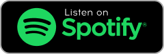 Spotify logo with call to action to "Listen on Spotify" with black background and green text