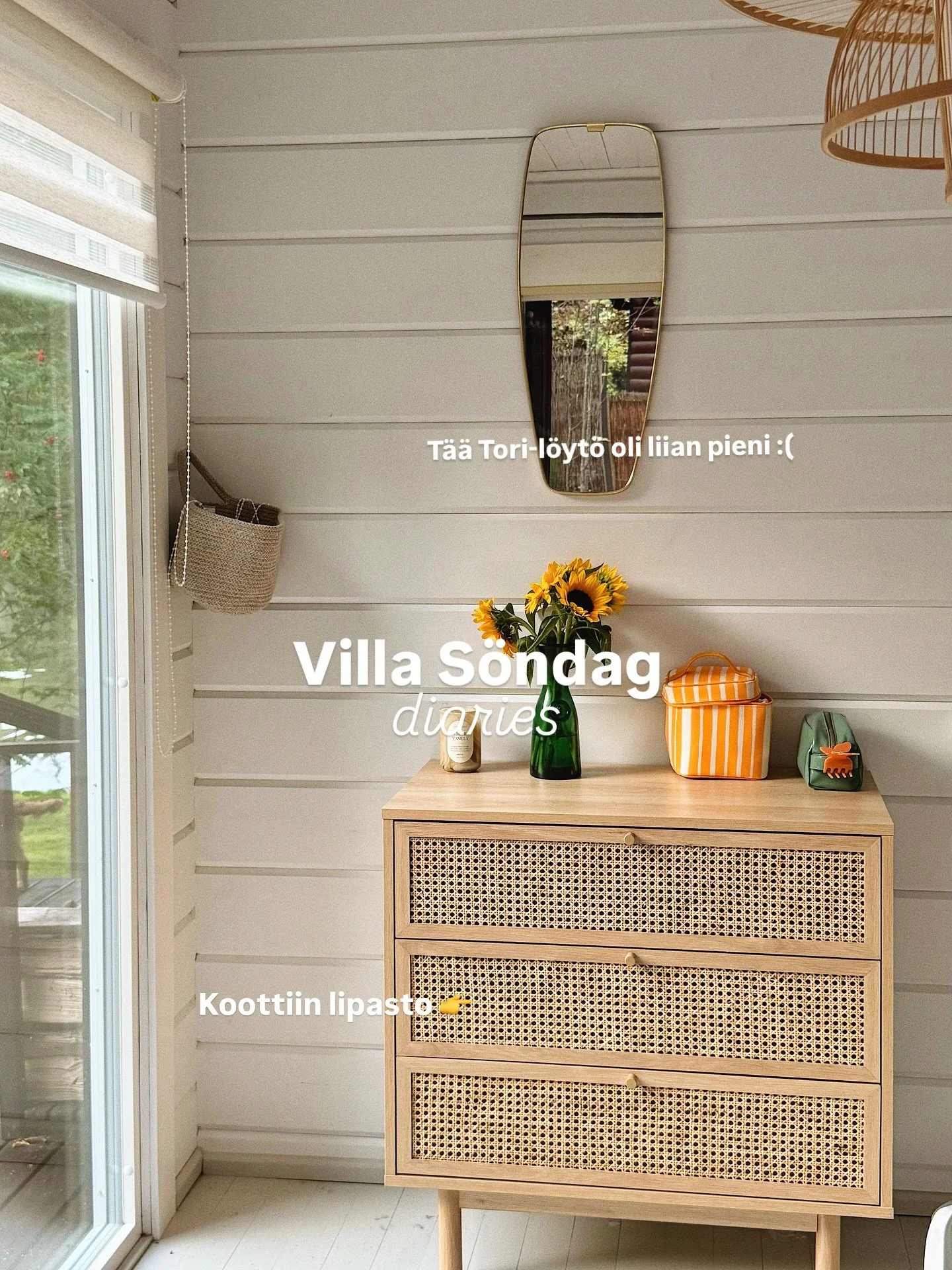 T&auml;n hetken paras juttu: karata torstaina t&ouml;iden j&auml;lkeen m&ouml;kille pitk&auml;ksi viikonlopuksi, tehd&auml; perjantaina lyhyt ty&ouml;p&auml;iv&auml; t&auml;&auml;lt&auml; k&auml;sin ja sit nautiskella! ✨🌙 Sisustus rakentuu pikkuhilj