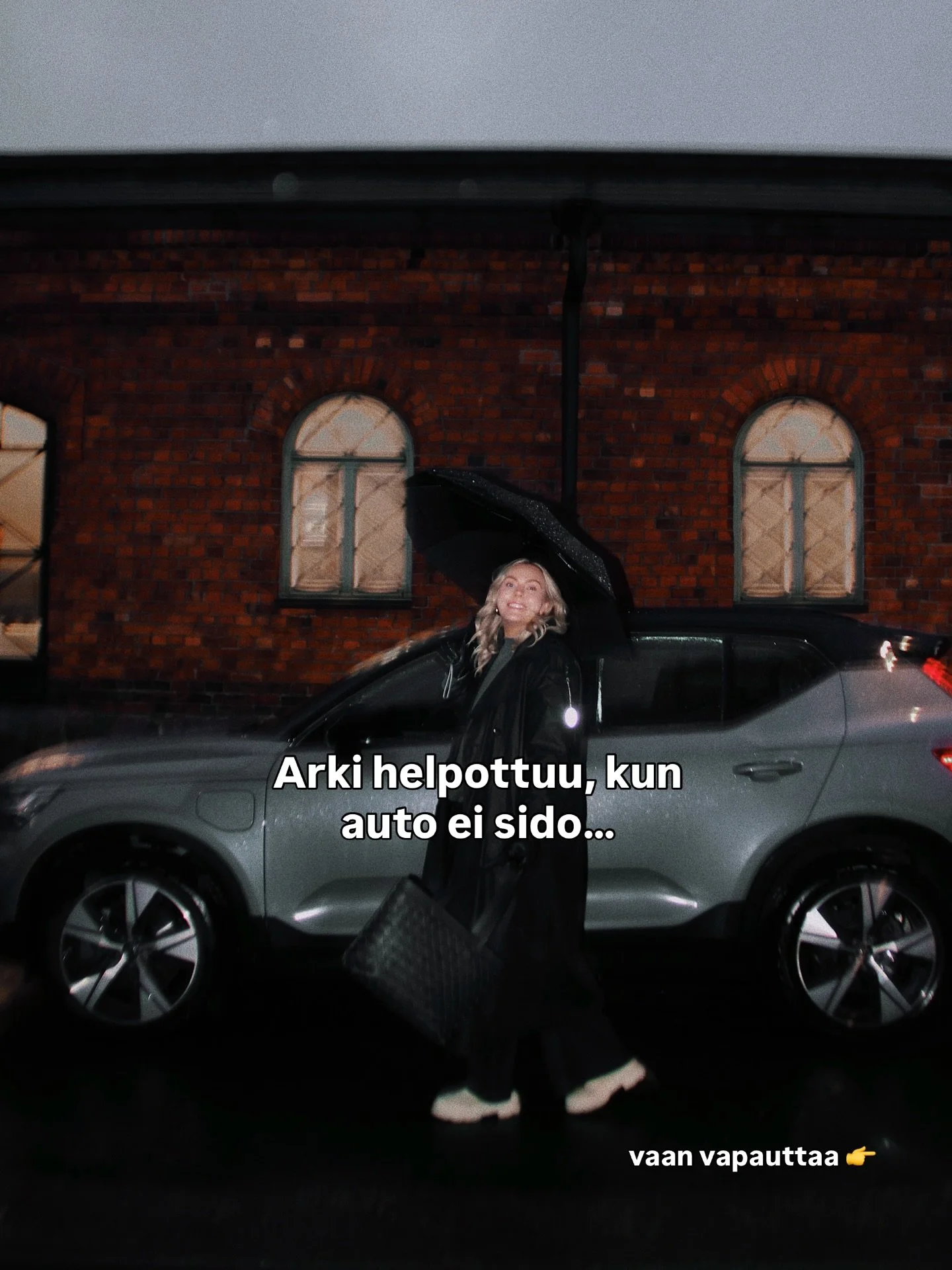 Mainos: @beely.fi / Beelyn Black Week on t&auml;&auml;ll&auml; 🖤

Arki helpottuu, kun auto ei sido vaan tuo vapautta. Mun arki ja el&auml;m&auml; on liikkuvaista ja muuttuu nopeasti, joten auton pit&auml;&auml; joustaa mukana. Siksi Beely on ollut m