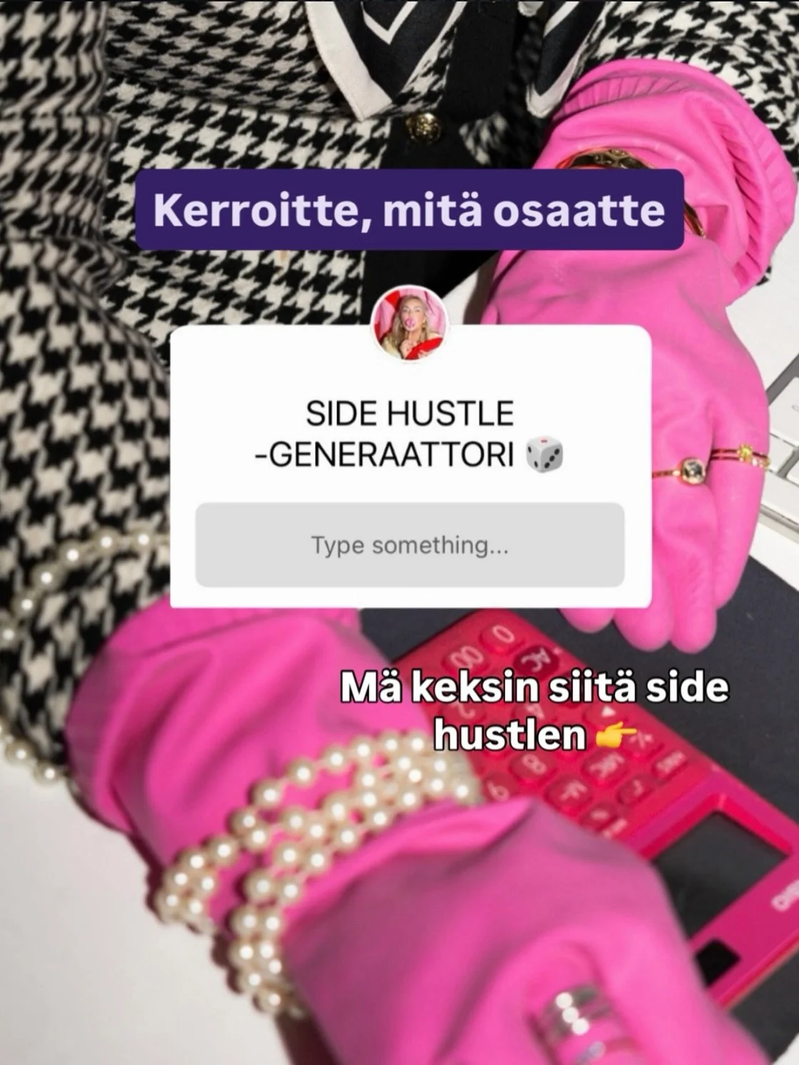 Mainos @eezykevytyrittajat / Side Hustle -generaattori: te kerroitte mit&auml; osaatte &ndash; m&auml; keksin niist&auml; side hustlen! 🎲

Monella meist&auml; on taito, josta voisi laskuttaa. Usein kyse ei ole osaamisesta, vaan siit&auml;, ettei tie