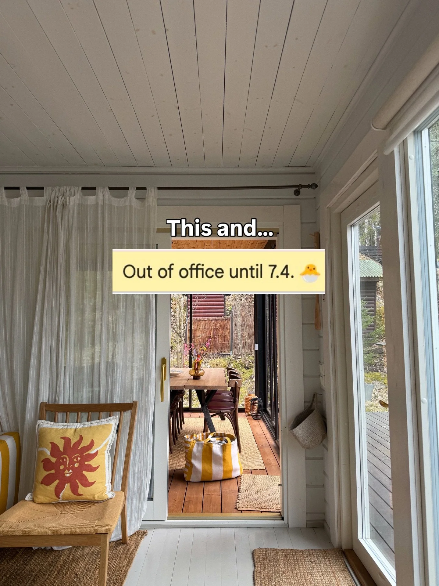 Eka p&auml;&auml;si&auml;inen t&auml;&auml;ll&auml; 🥺🐣✨#villas&ouml;ndag