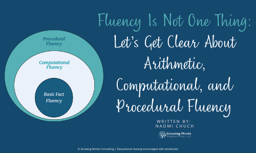 Fluency Is Not One Thing: Let’s Get Clear About Arithmetic, Computational, and Procedural Fluency