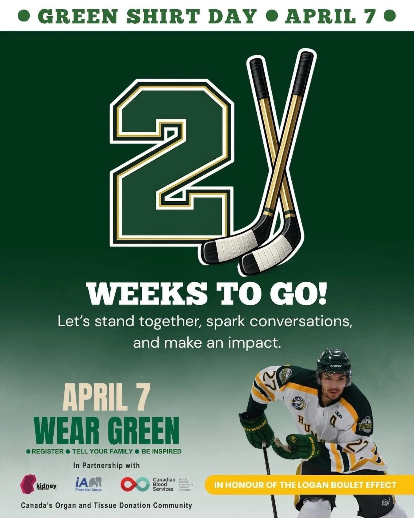 Green Shirt Day is less than two weeks away! 💚

As @greenshirtday encourages, &ldquo;Taking part is simple &mdash; and every action helps create a lasting ripple effect.

Here&rsquo;s how you can participate:
💚 Wear green on April 7
📸 Share a phot