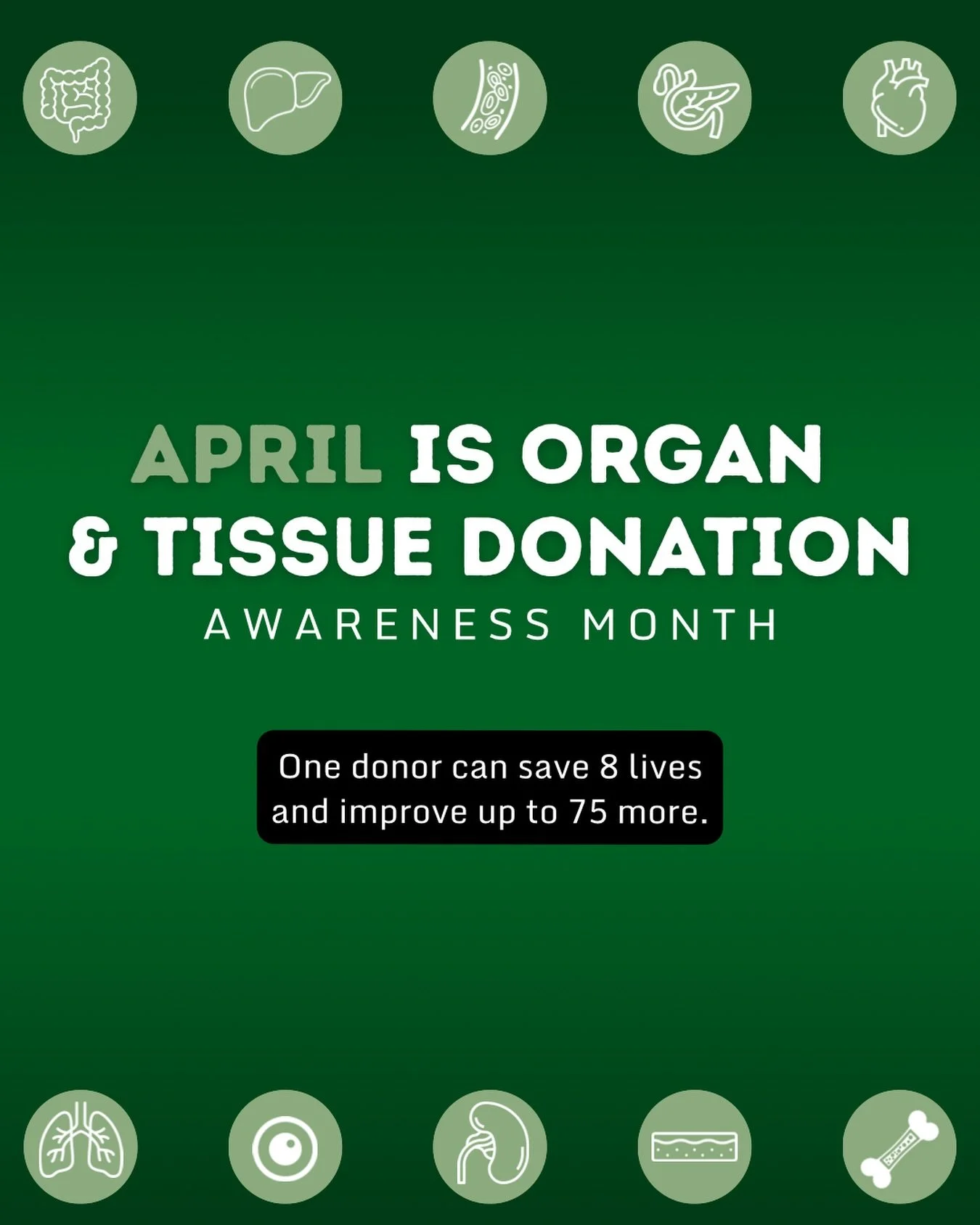 April is Organ and Tissue Donation Awareness Month. ♻️✨

In Canada, over 4000 people are on the waiting list at any given time. While 90 percent of Canadians support organ donation, only 32 percent have registered their decision.

This April, we enco