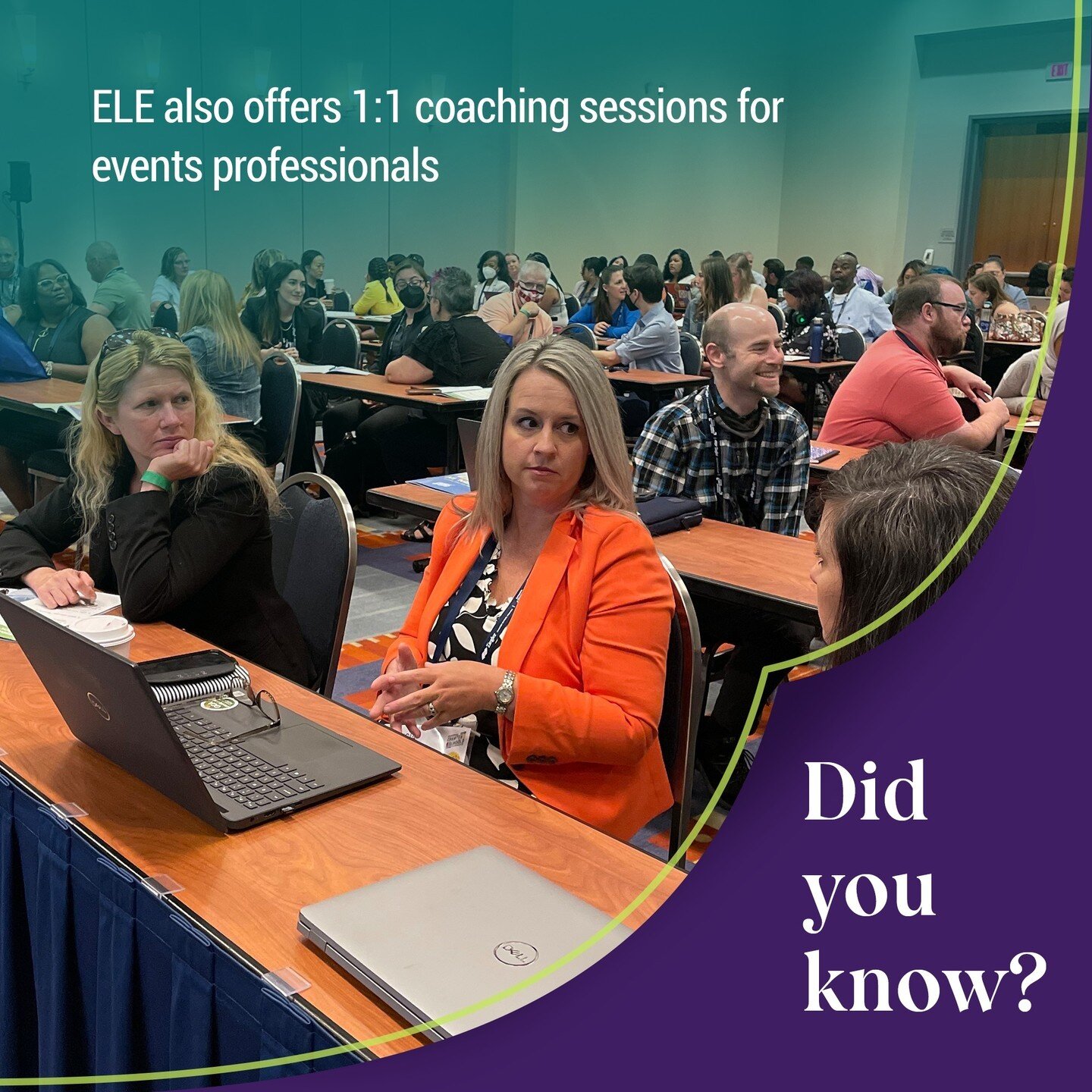 Hey there!

If you didn't know yet, our CEO Erin spends time coaching and mentoring other event planners and professionals when Team ELE is not busy setting up events. As the leader of Team ELE, Erin is uniquely positioned to help other event profess