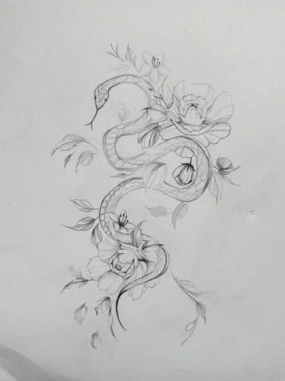 snake + fineline florals