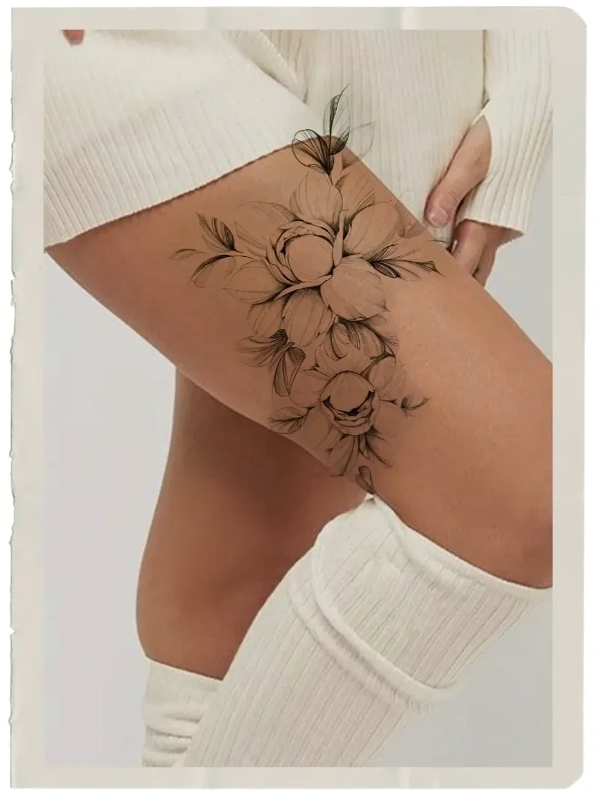 fineline floral hip / thigh