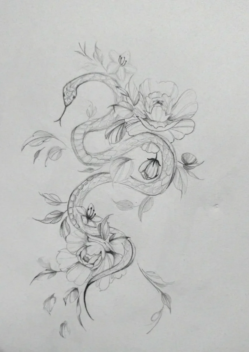 fineline snake + florals