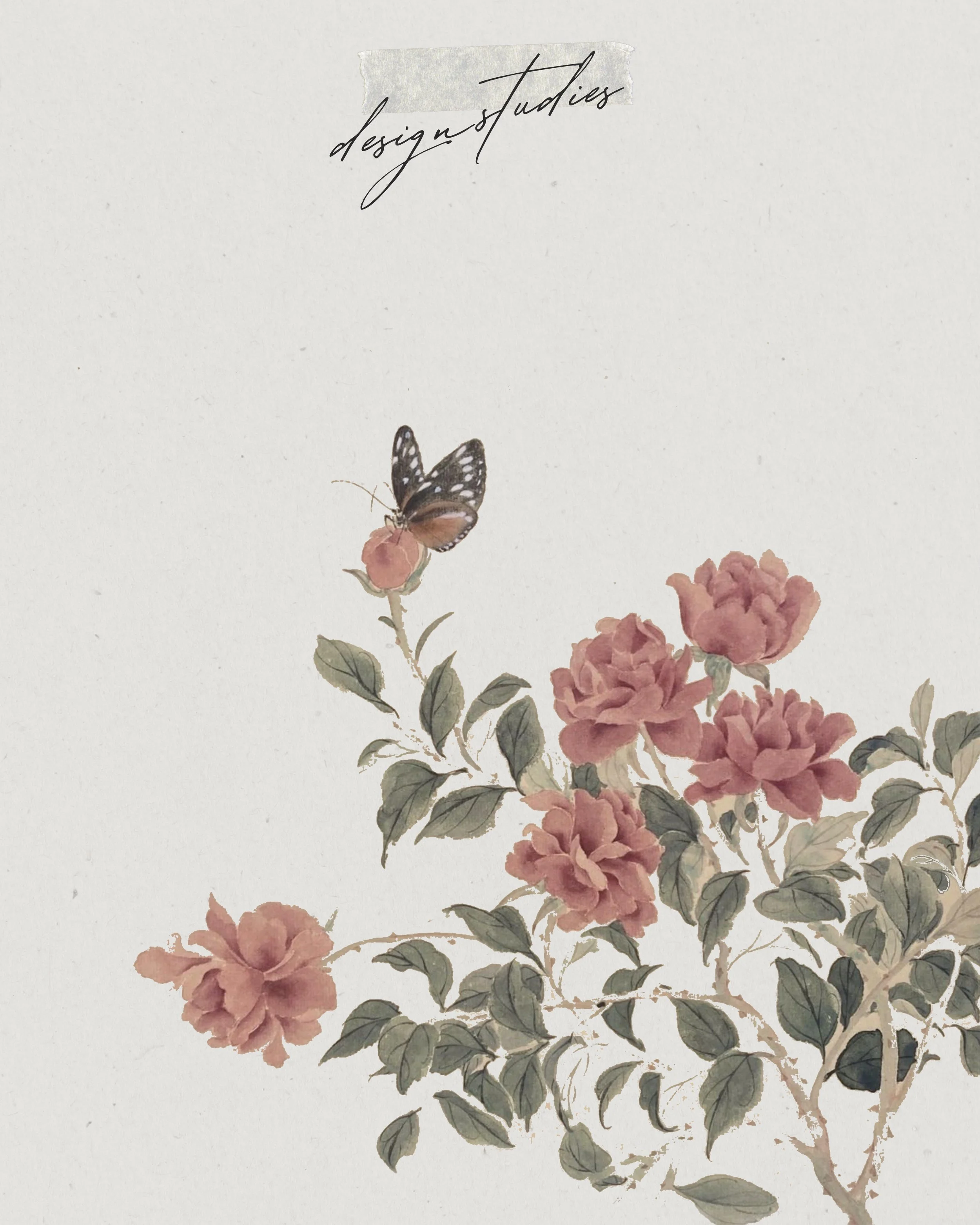 butterfly + rose  | BRUSH