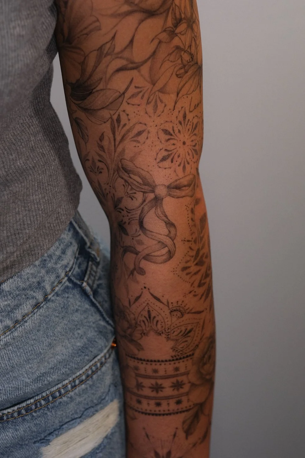 large scale custom tattoo by Jordan Lehn, guest tattoo artist San Francisco