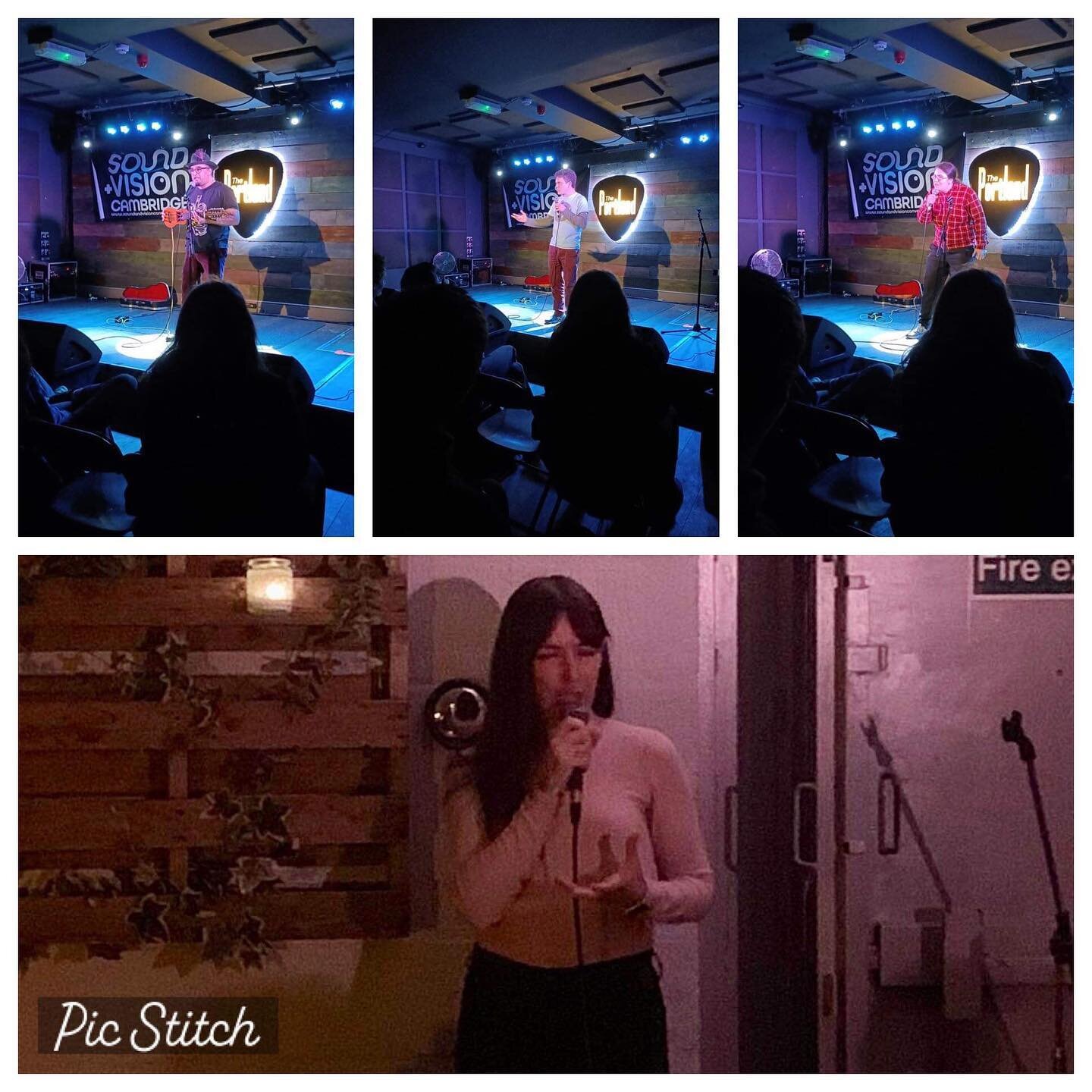 S+V 2023 third day of comedy @fringecambridge on a roll 🙌🤣🤣🤣

Top 3 photos 👉 The Variables at @theportlandarms 
Bottom photo 👉 Liz Gutterbuck at @thirstycamb 

You can still attend shows today &amp; this evening, tickets available at each venue