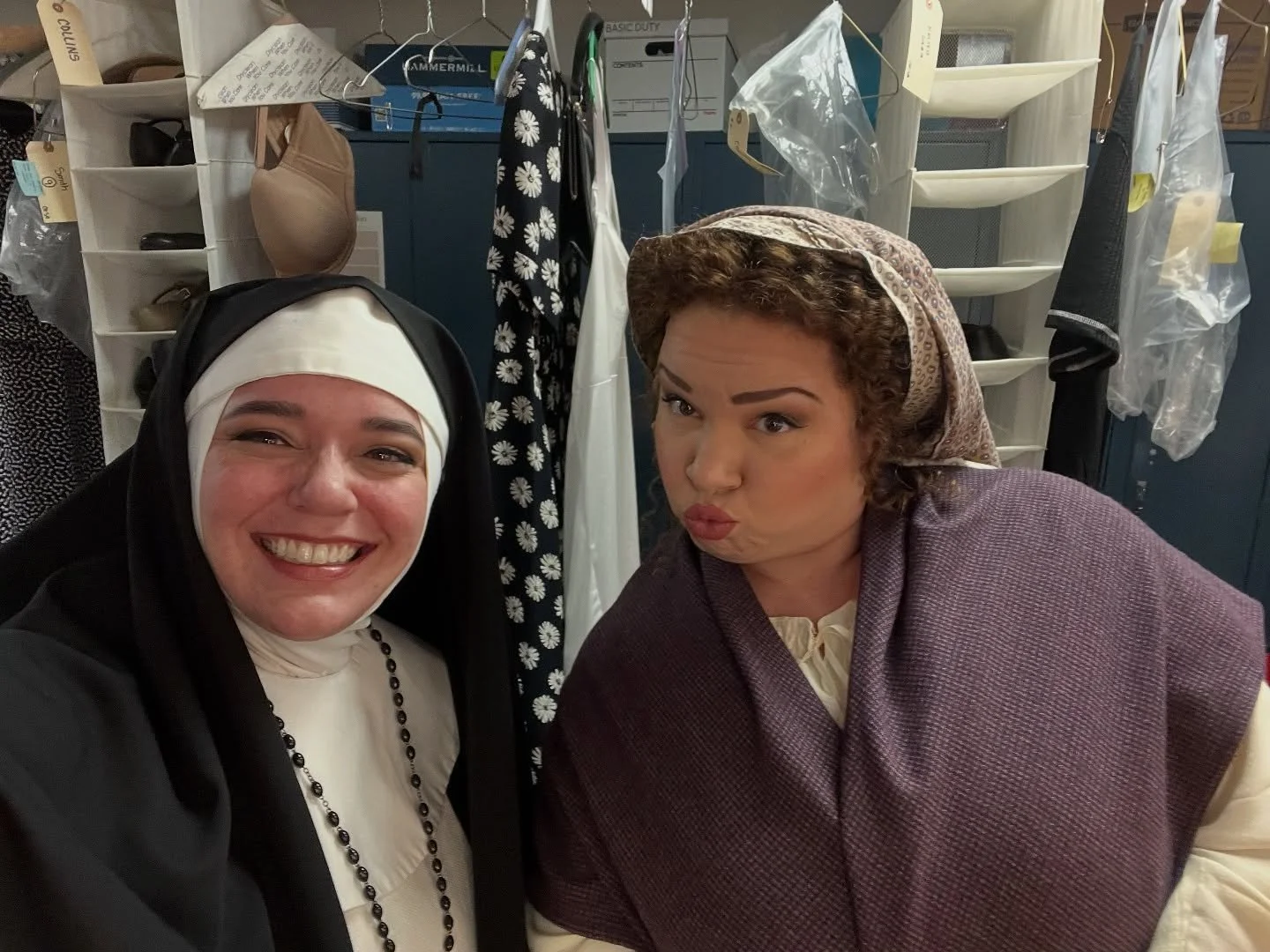 Cav/Pag #2, the many faces of the great Leah Dexter, and @stare.at.the.sun.choir altos representing at Lyric! @lyricopera @lyricoperastageartists #cavalleriarusticana #pagliacci #opera #operasingersofinstagram