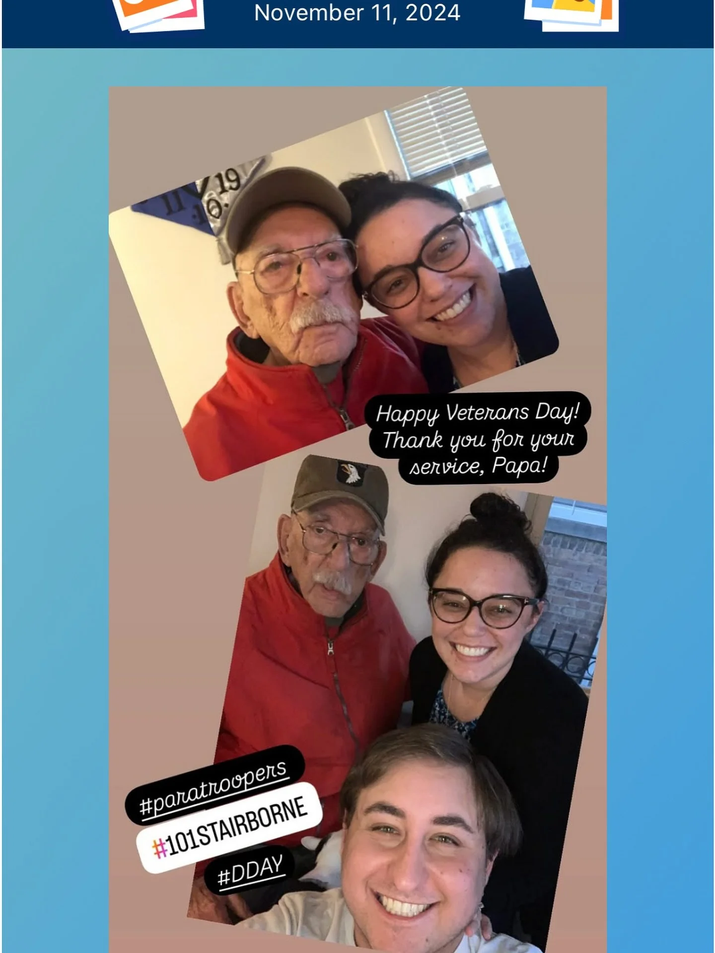 Can&rsquo;t believe it&rsquo;s been almost a year since you&rsquo;ve been gone. I miss you every day and especially today, Veterans Day. Thank you for all you sacrificed to serve. I will never understand how you managed to fight and jump out of plane