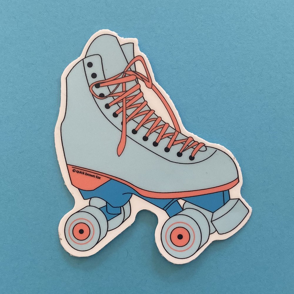 Roller Skate Sticker — Quick Brown Fox Letterpress