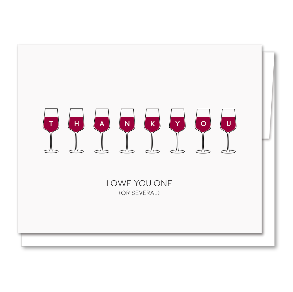 Wine Thank You Card — Quick Brown Fox Letterpress