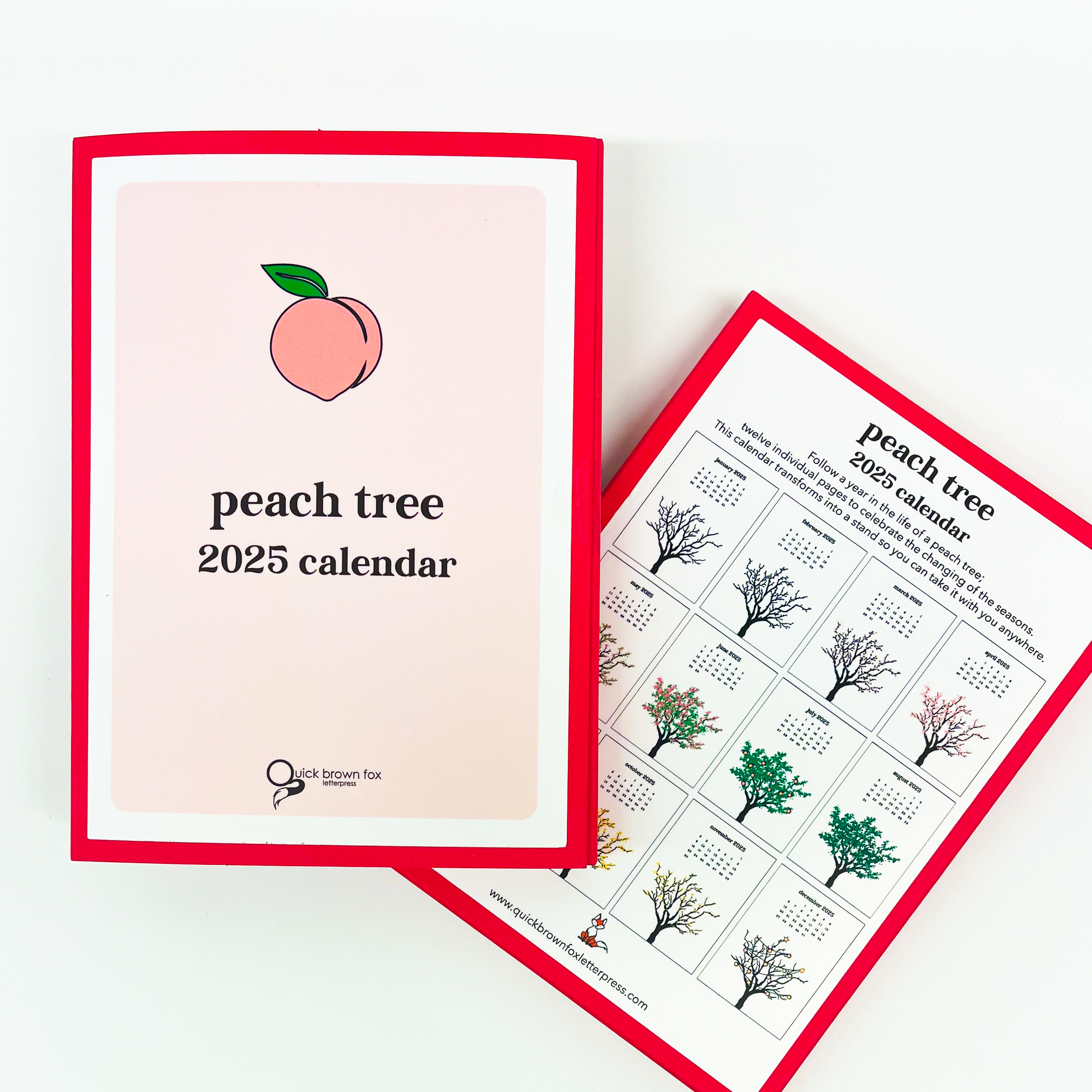 Peach Tree Calendar 2025
