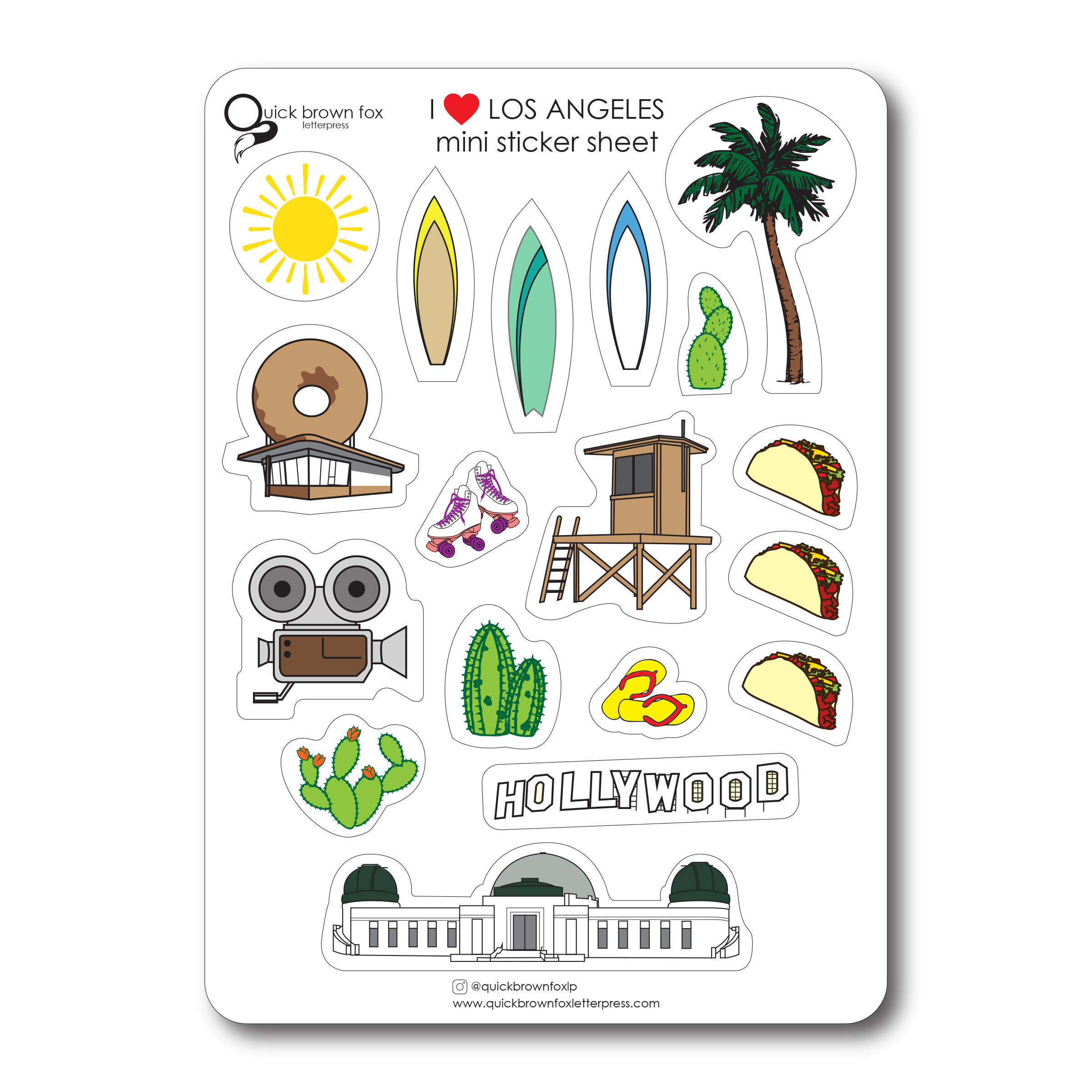 LA City Sticker Sheet