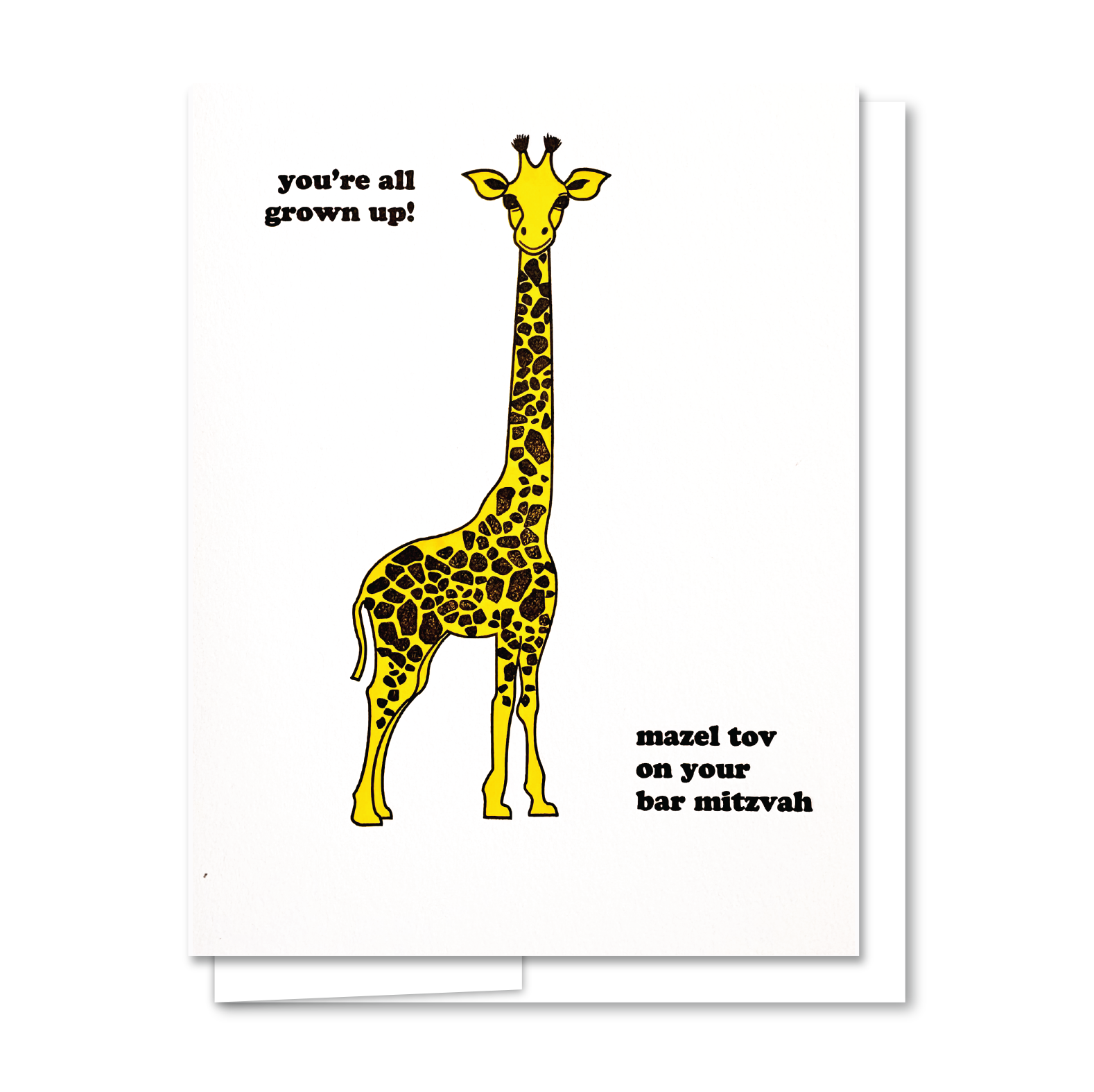 Bar Mitzvah Giraffe Card