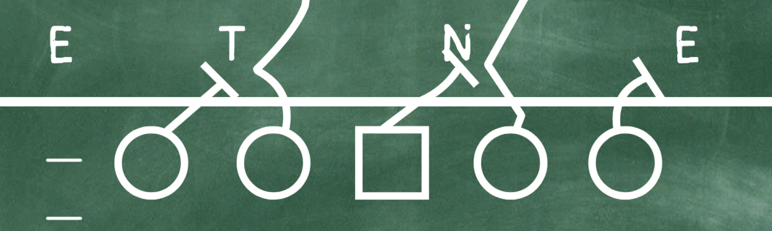 Coaching diagram of inside zone blocking in football..